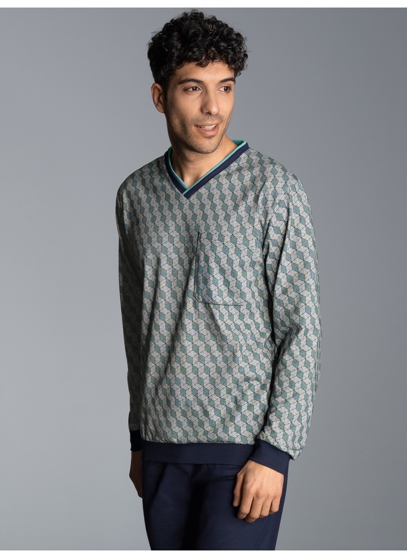 Thumbnail - Trigema Schlafanzug "TRIGEMA Pyjama-Oberteil mit Allover-Print" 1 Stk. tlg.