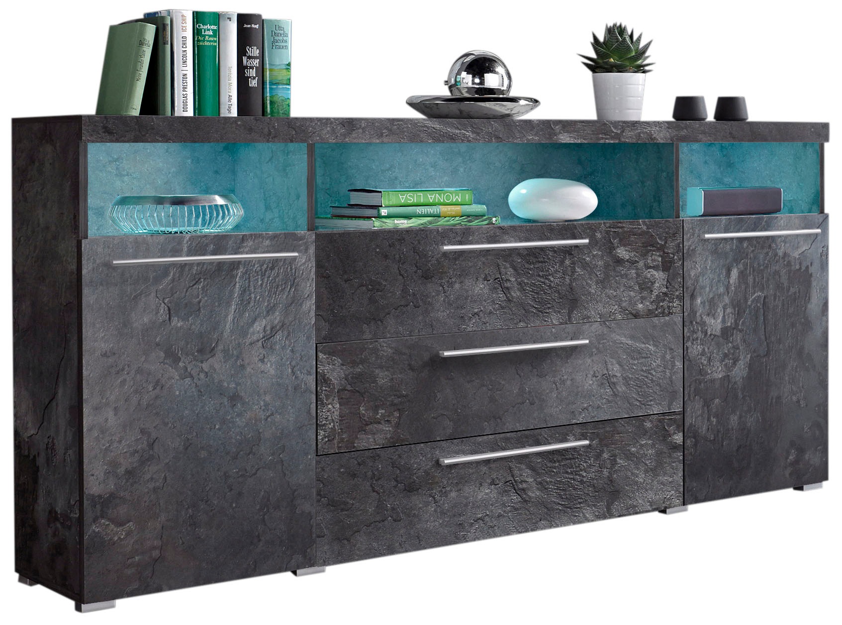 OTTO home Sideboard "India,Breite 182cm moderne Anrichte 2Türen,3 Schublade günstig online kaufen