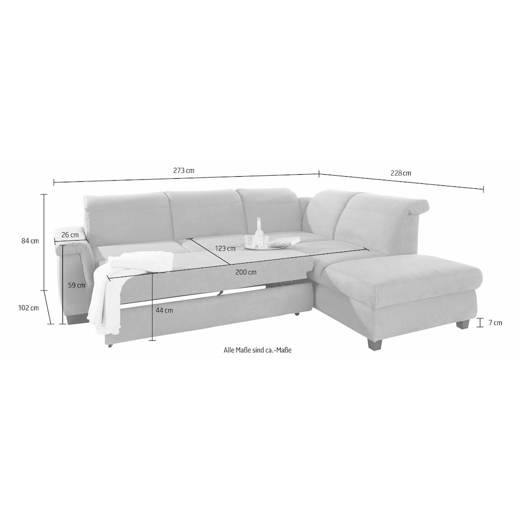 DOMO collection Ecksofa »Sully L-Form«