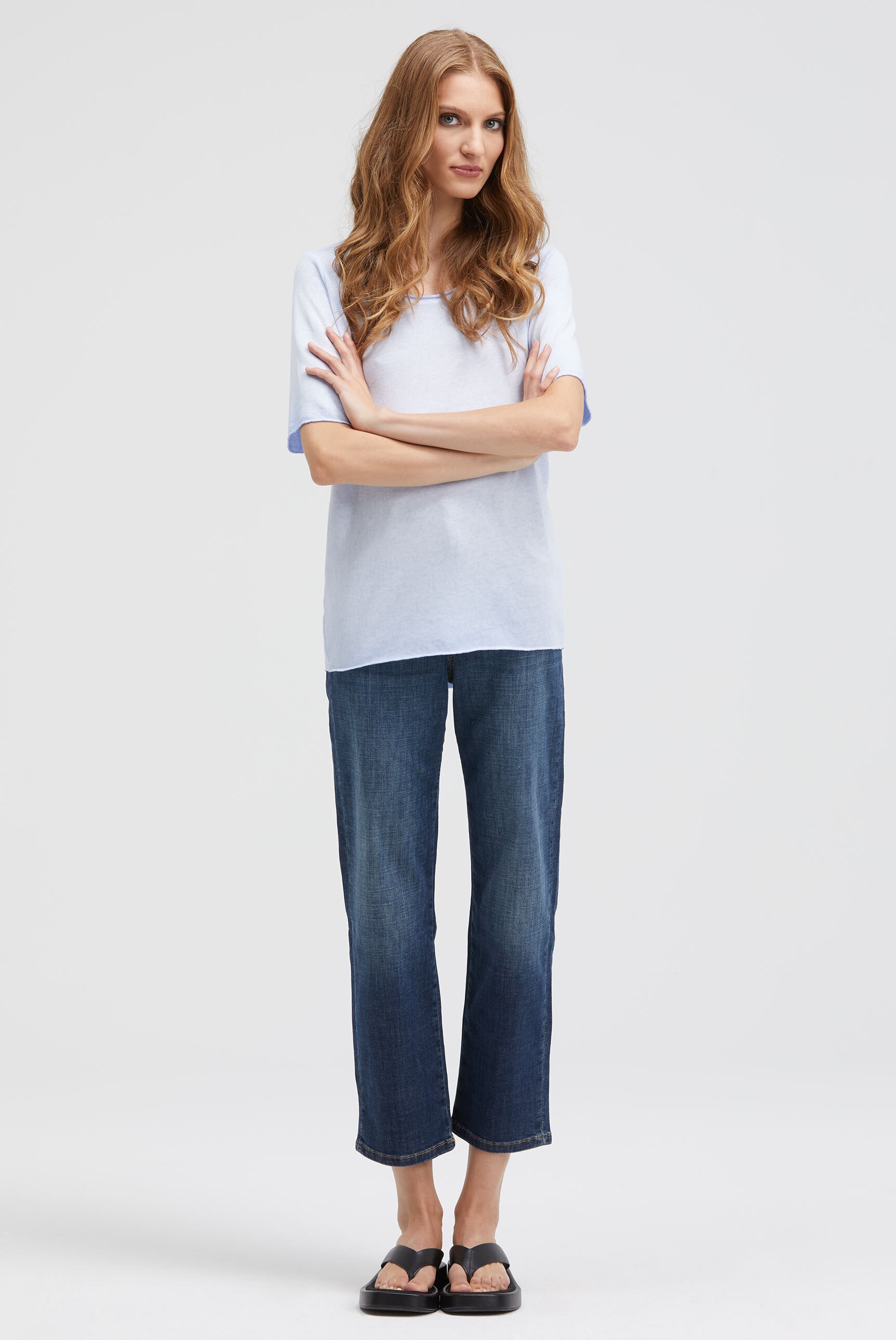 Smith & Soul Kurzarmpullover, aus Feinstrick