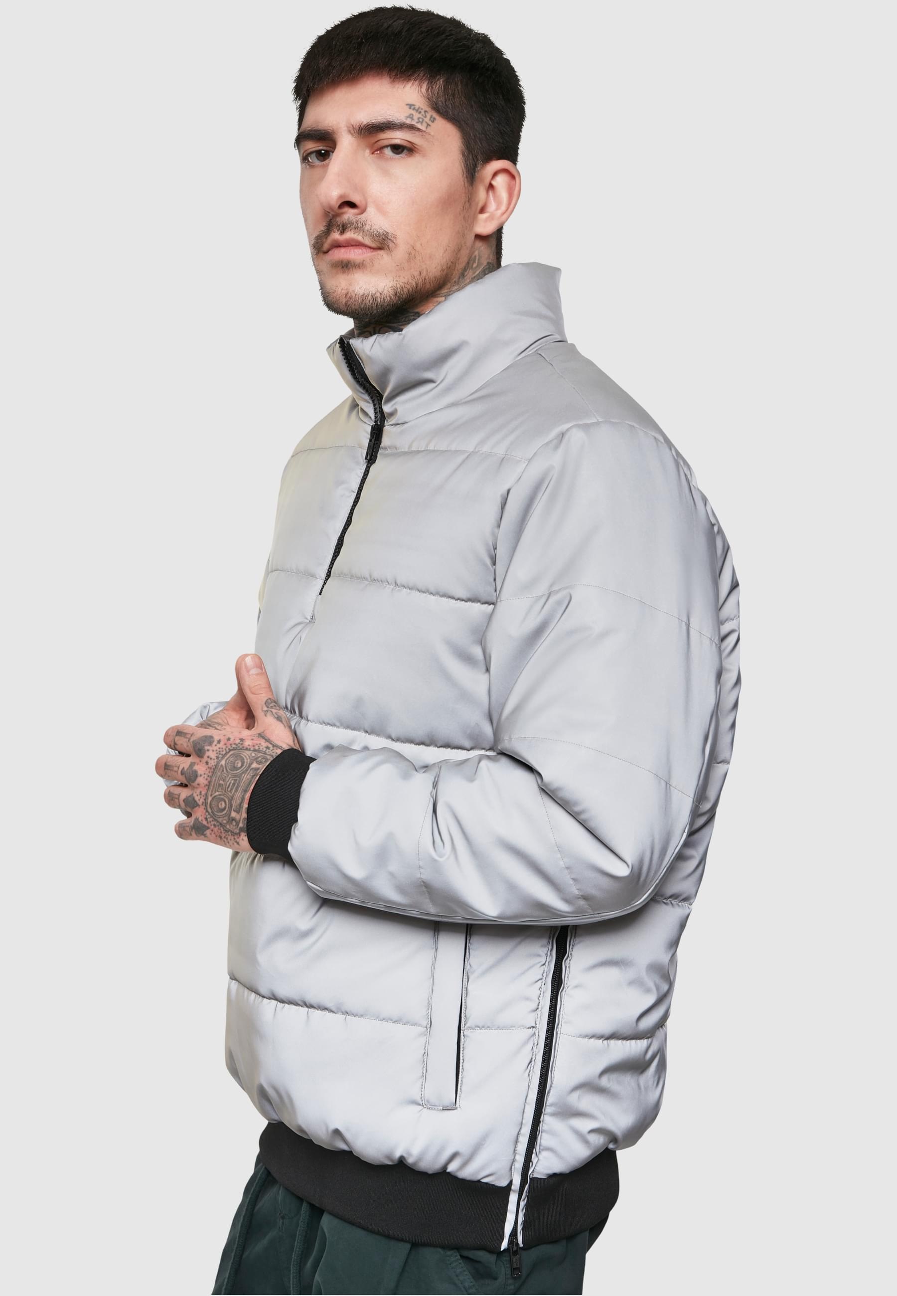 URBAN CLASSICS Winterjacke »Urban Classics Herren Reflective Pullover Jacket«, (1 St.), ohne Kapuze