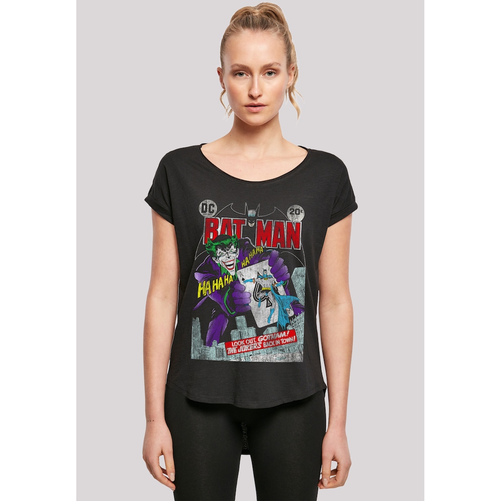 F4NT4STIC T-Shirt »Long Cut T-Shirt DC Comics Batman Joker Playing Card Cover«