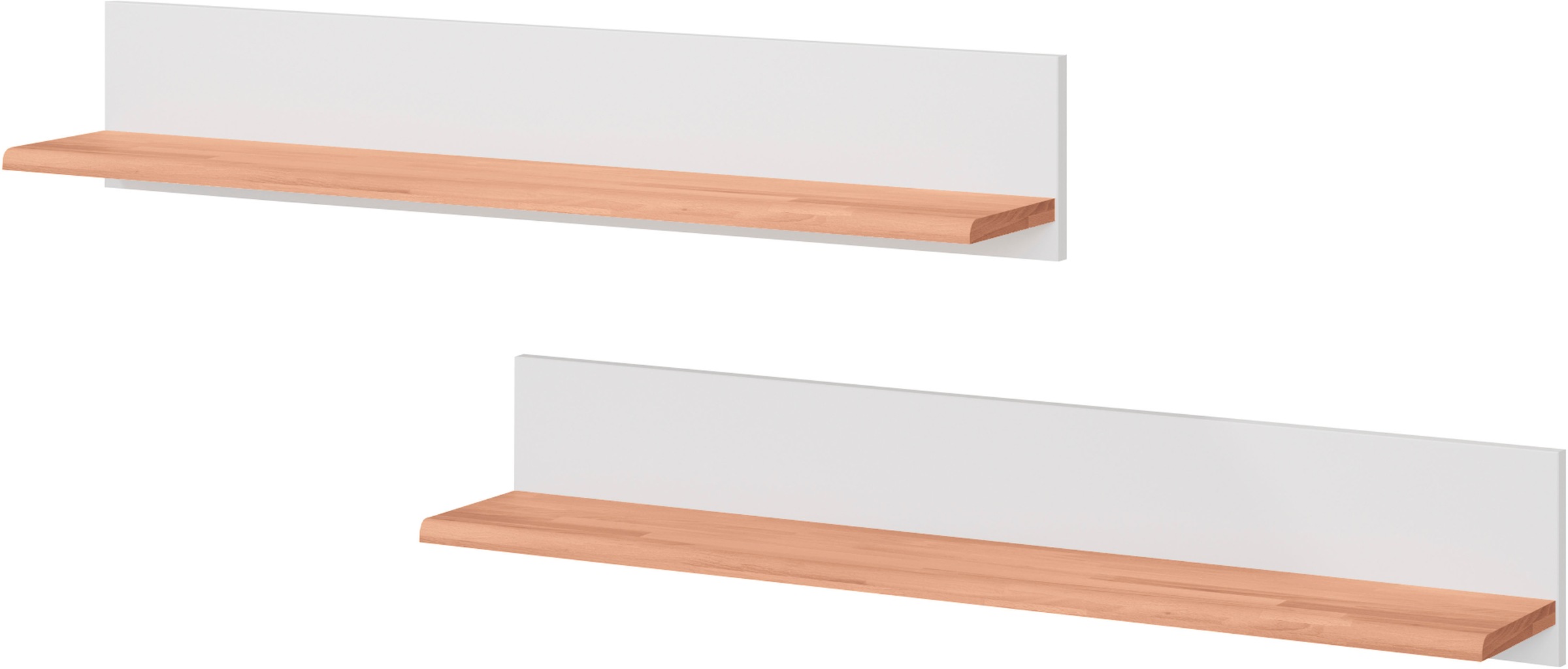 OTTO home Wandregal "Ribe,2er Set,teilmassiv mit massiver Ablagefläche, Bre günstig online kaufen