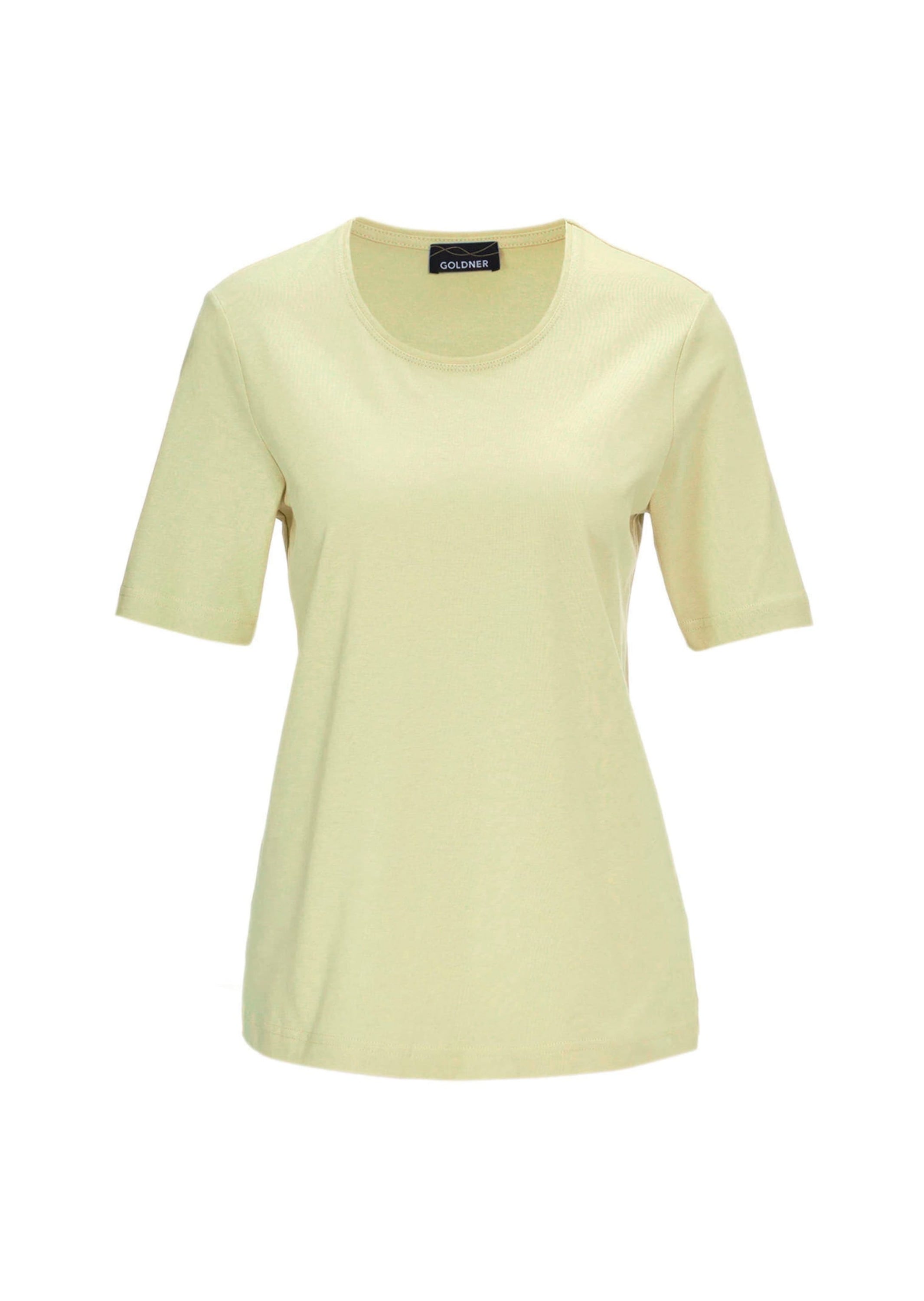 GOLDNER Damen Langarm-Poloshirt "Basic T-Shirt aus reiner Baumwolle", gelb, Gr. 38, Obermaterial: 100% Baumwolle CO., Shirts