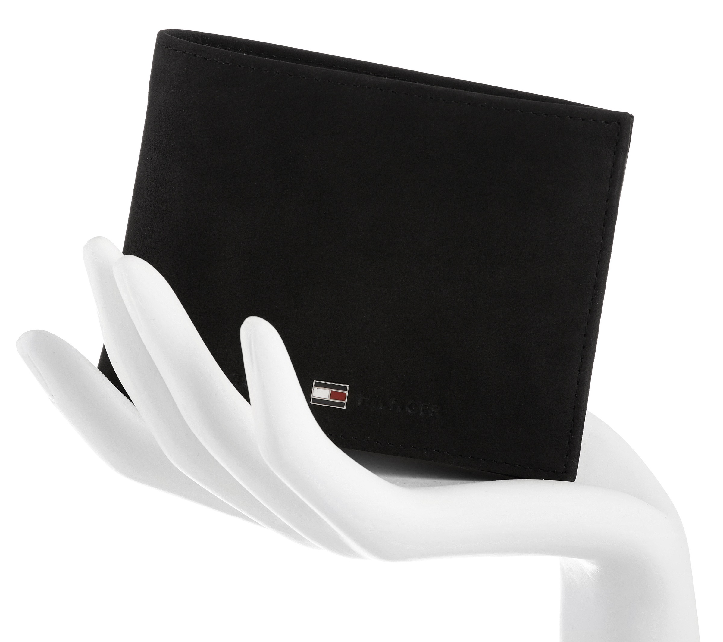 Tommy Hilfiger Geldbörse "JOHNSON CC FLAP AND COIN POCKET" in schlichter Op günstig online kaufen