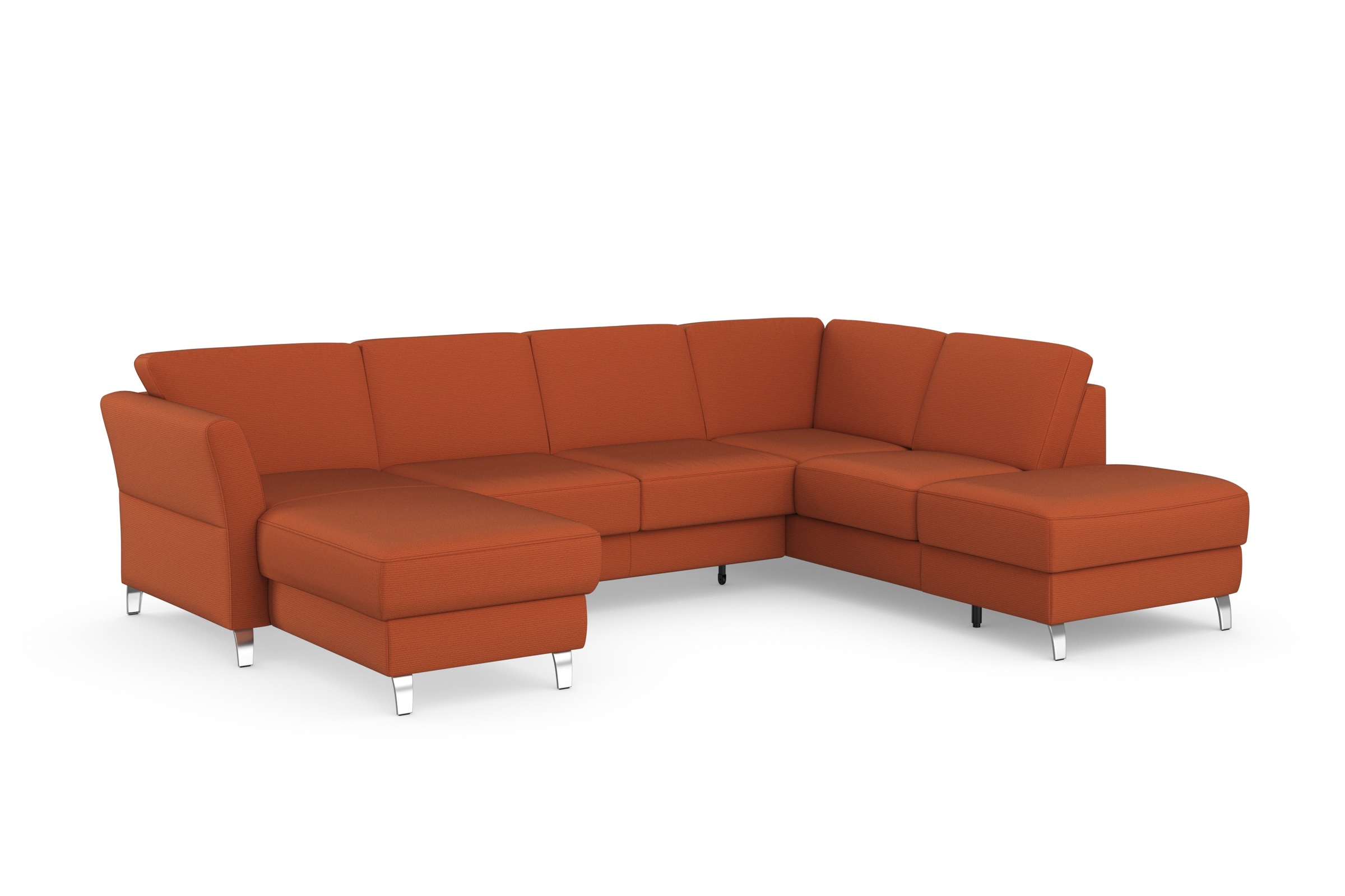 sit&more Wohnlandschaft »Visby U-Form«, Wahlweise mit Bettfunktion und Stauraum, frei im Raum stellbar