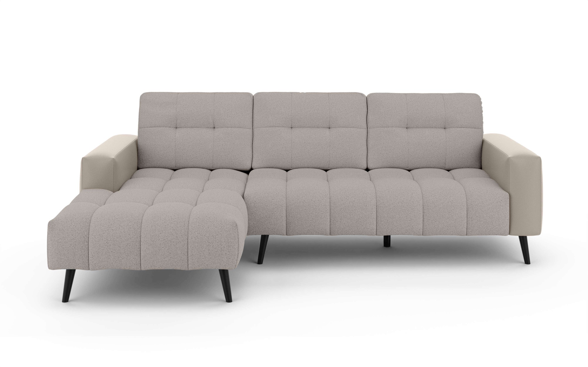 INOSIGN Ecksofa »SERINE mit Recamiere rechts/links bestellbar, Maße B/H/T 253/91/161 cm«, L-Form mit Wellenunterfederung, 3 Rückenkissen, ohne Bettfunktion