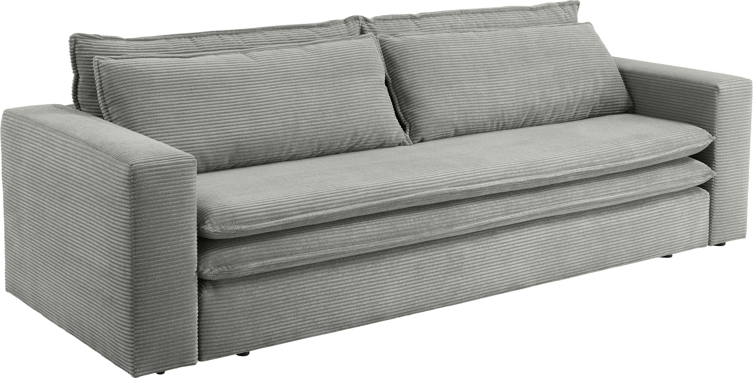 Places of Style Sitzgruppe »PIAGGE«, (2 tlg.), 3-Sitzer-Sofa mit Bettfunktion und Loveseat-Hocker im Set