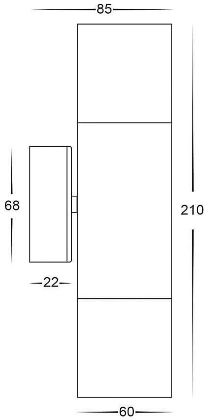 Havit Lighting Wandleuchte »TIVAH«, 2 flammig, Leuchtmittel GU10 | ohne Leuchtmittel