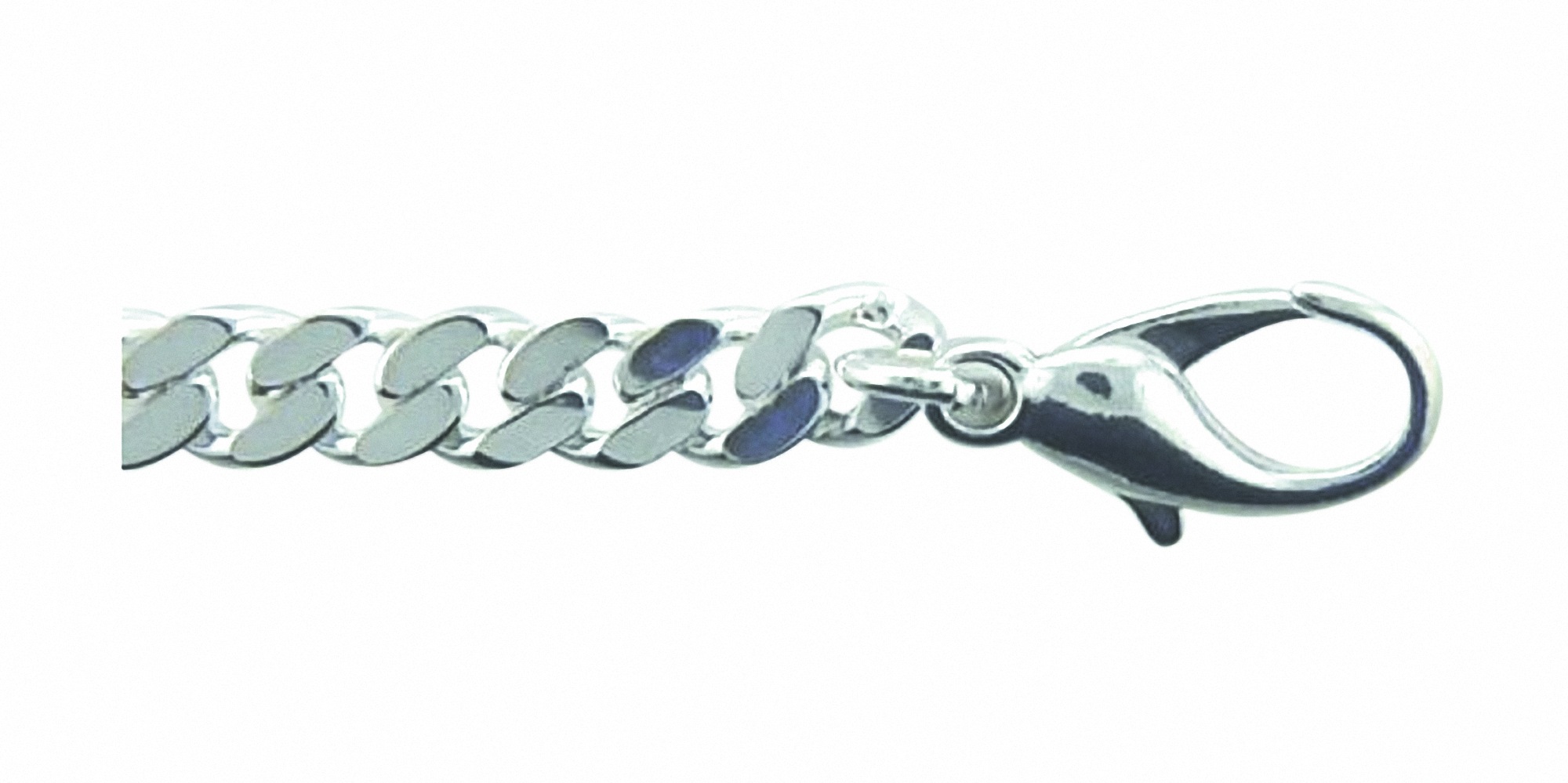 Silberkette ADELIA´S "Damen 925 Silber Flach Panzer Halskette 50 cm Ø 5,4 mm", silber, Halsketten, Damen, 50, Silber 925 (Sterlingsilber), Silberkette, Silberschmuck für Damen