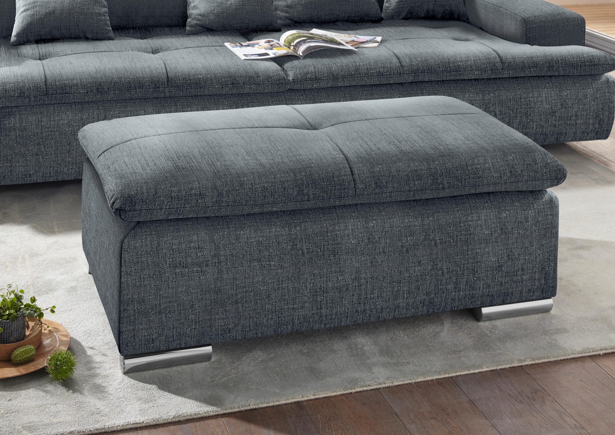 Mr. Couch Hocker, wahlweise mit Kaltschaum (140kg Belastung/Sitz) und AquaClean-Stoff kaufen