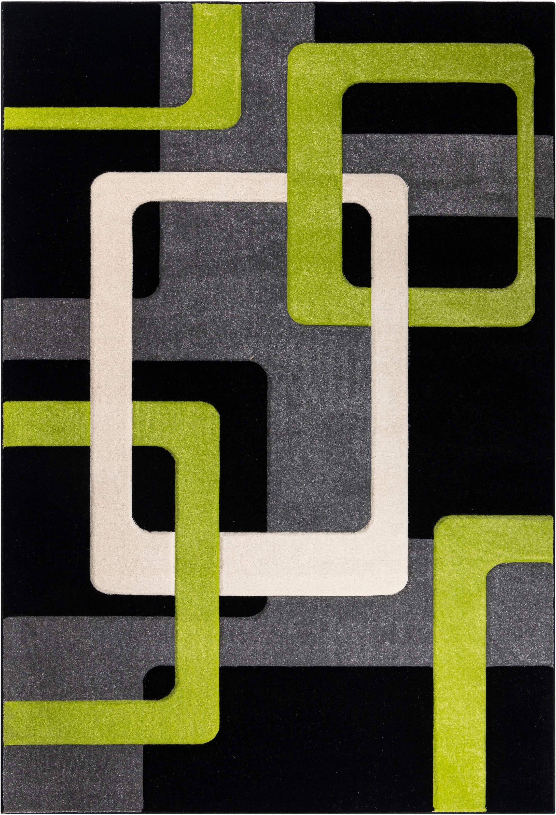 my home Teppich "Maxim" rechteckig 13 mm Höhe Hoch-Tief-Effekt, Kurzflor, 3 günstig online kaufen