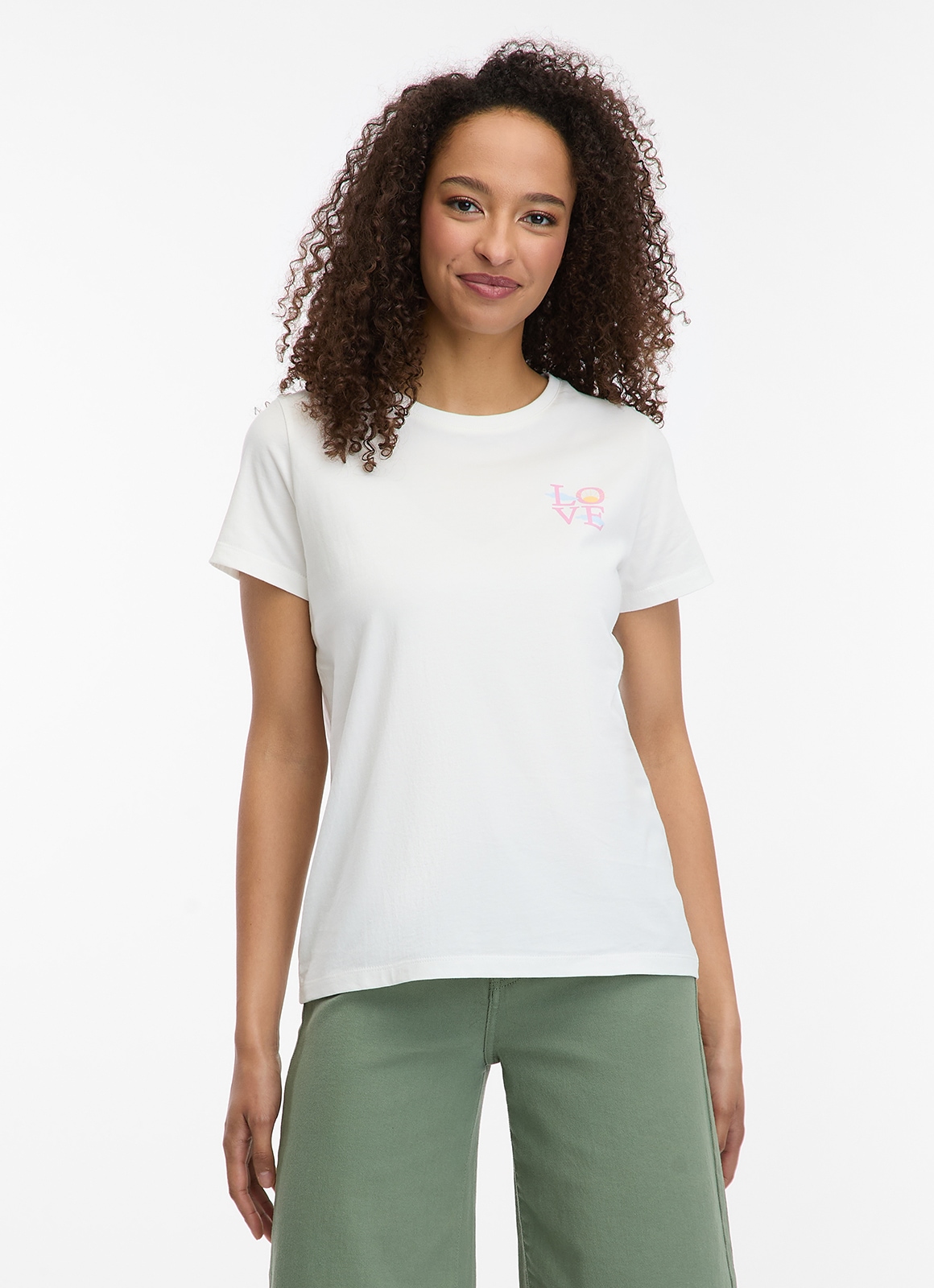 Ragwear "ADORI PP" mit Print, aus Baumwolle, Regular Fit, Rundhalsausschnitt, Kurzarm