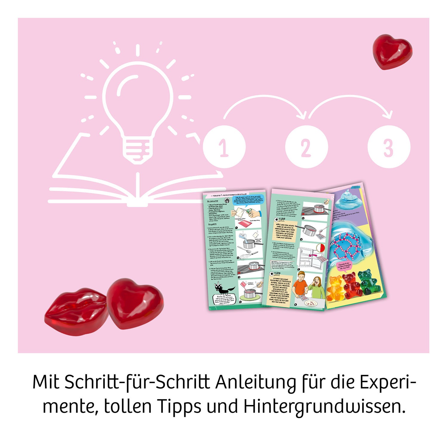 Kosmos Experimentierkasten »Fun Science Fruchtgummi Labor Love & Hearts« Made in Germany