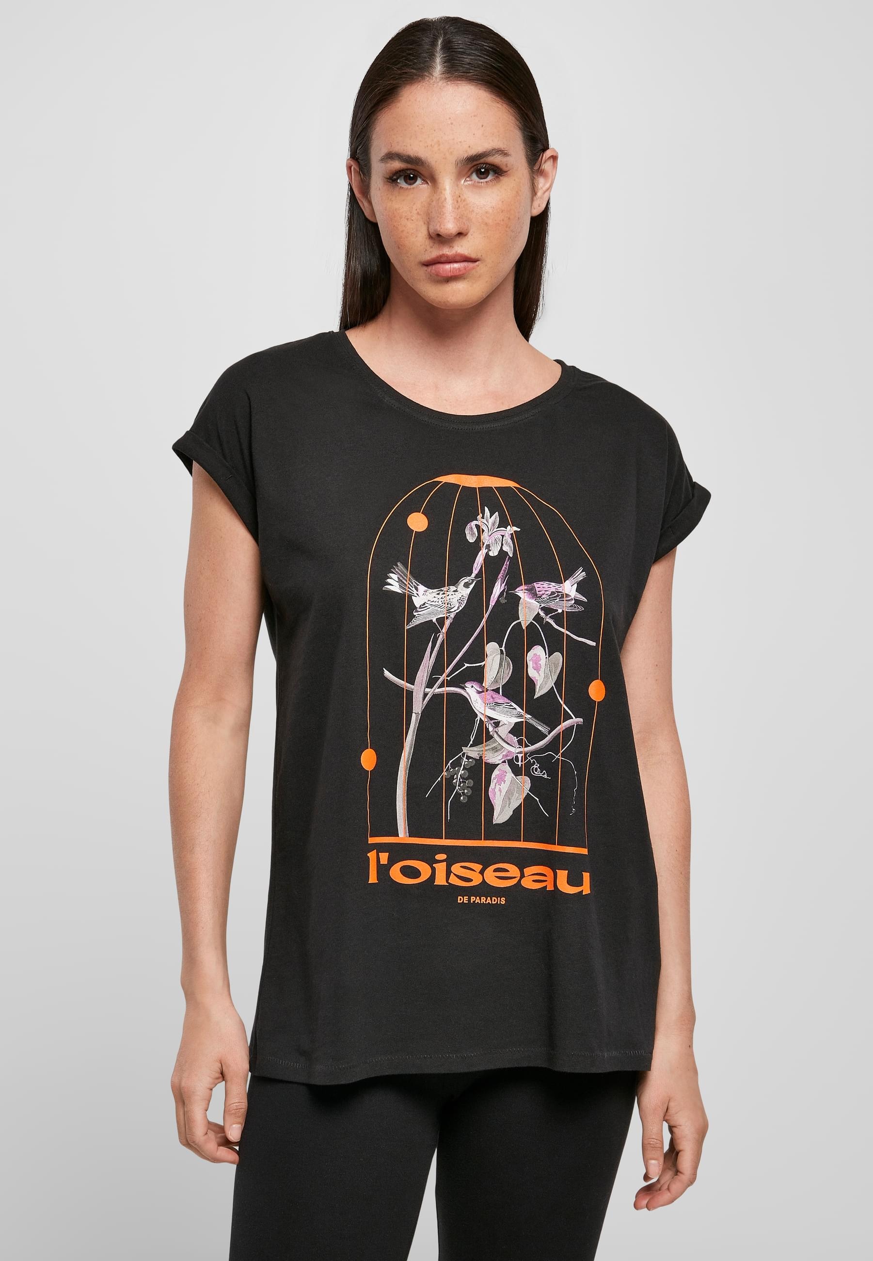 MisterTee Kurzarmshirt »MisterTee Damen Ladies L´oiseau De Paradis Tee«, (1 tlg.)