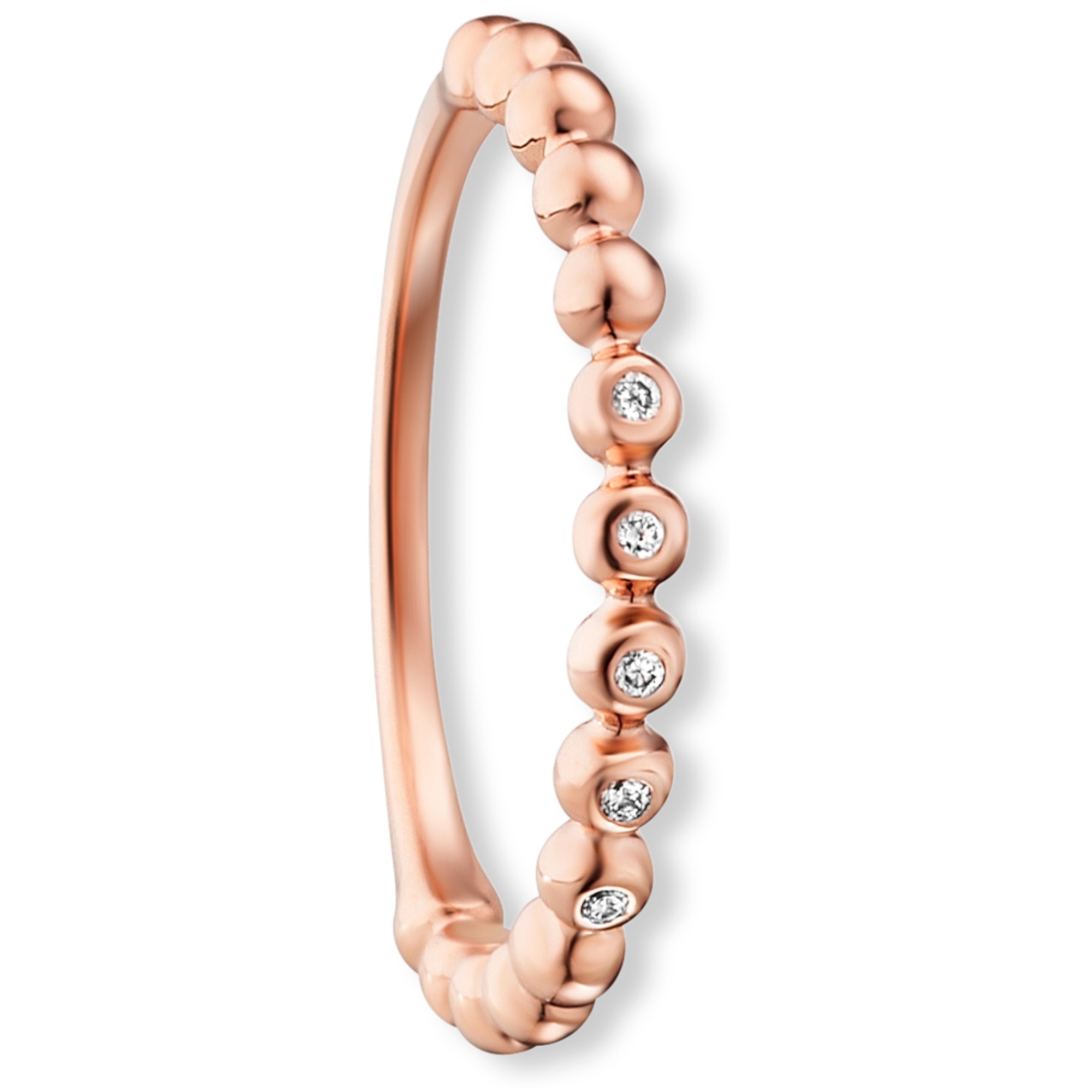 Diamantring ONE ELEMENT "0.04 ct Diamant Brillant Ring aus 585 Roségold" Gr. 56, rosa (rosé), Fingerringe, Damen, 56, 0,04 mit Diamant, Diamanten Gold Roségold 585, Diamanten, Gold, Roségold 585, Diamantring, Fein gearbeitet – edle Brillanz mit Diamantbes