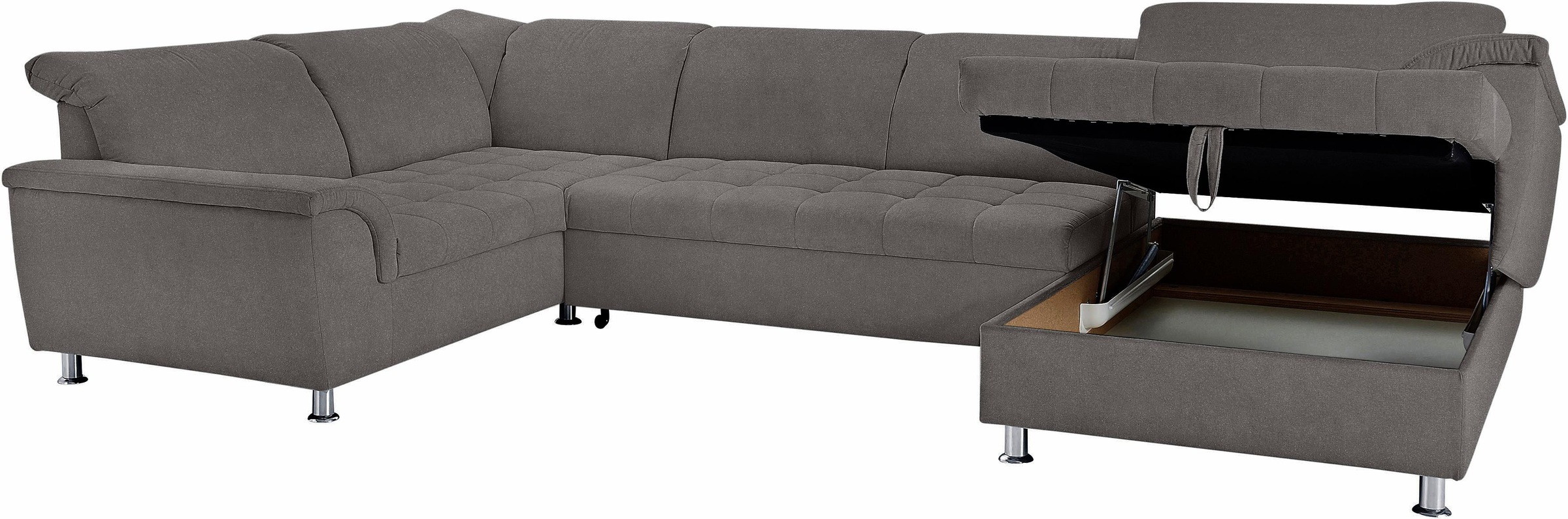 Wohnlandschaft Franzi wahlweise mit Kopfteilverstellung Bettfunktion, Bettkasten