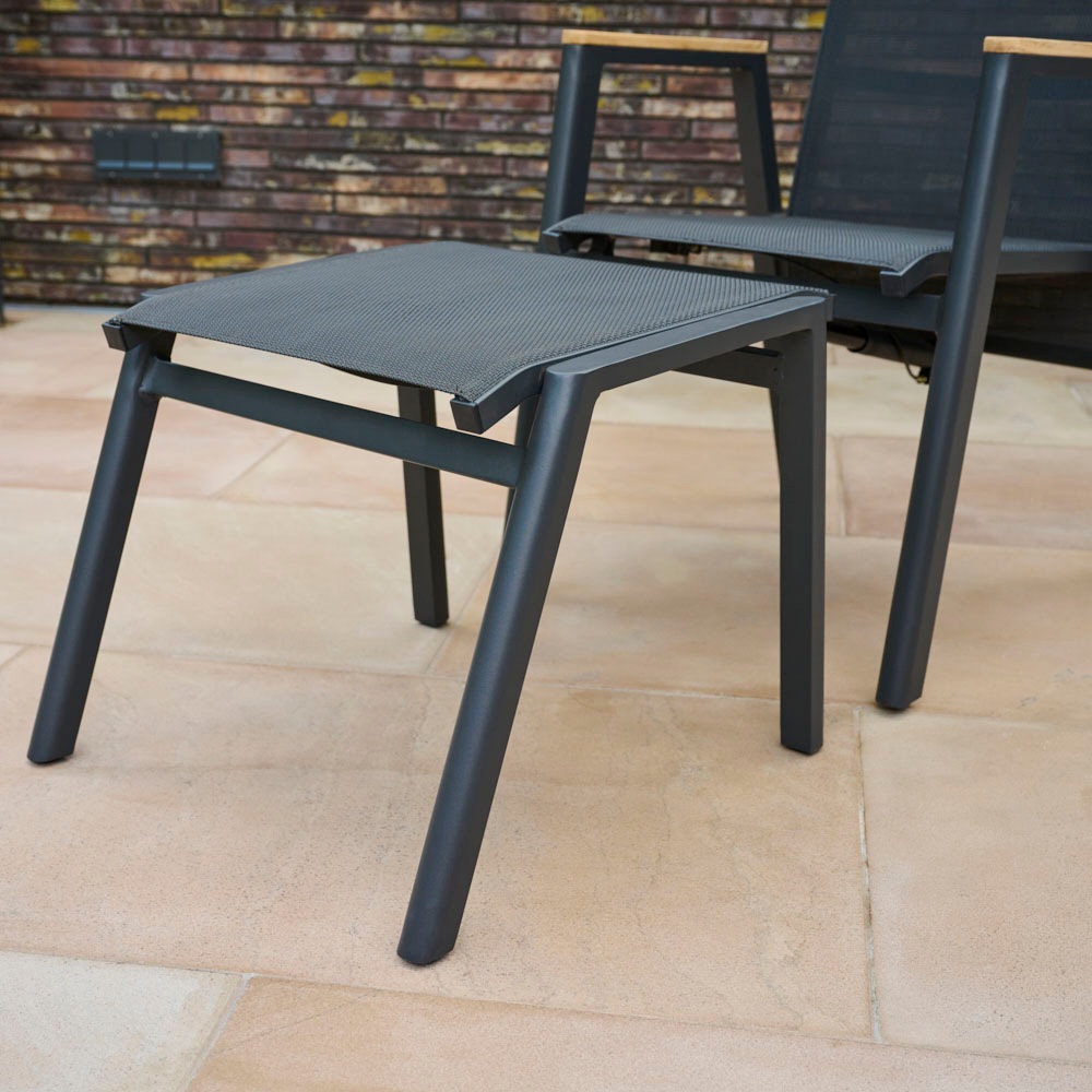 Siena Garden Hocker »BOLOGNA« Aluminiumgestell, Ranotex® Bezug, Dining Hocker anthrazit/grau