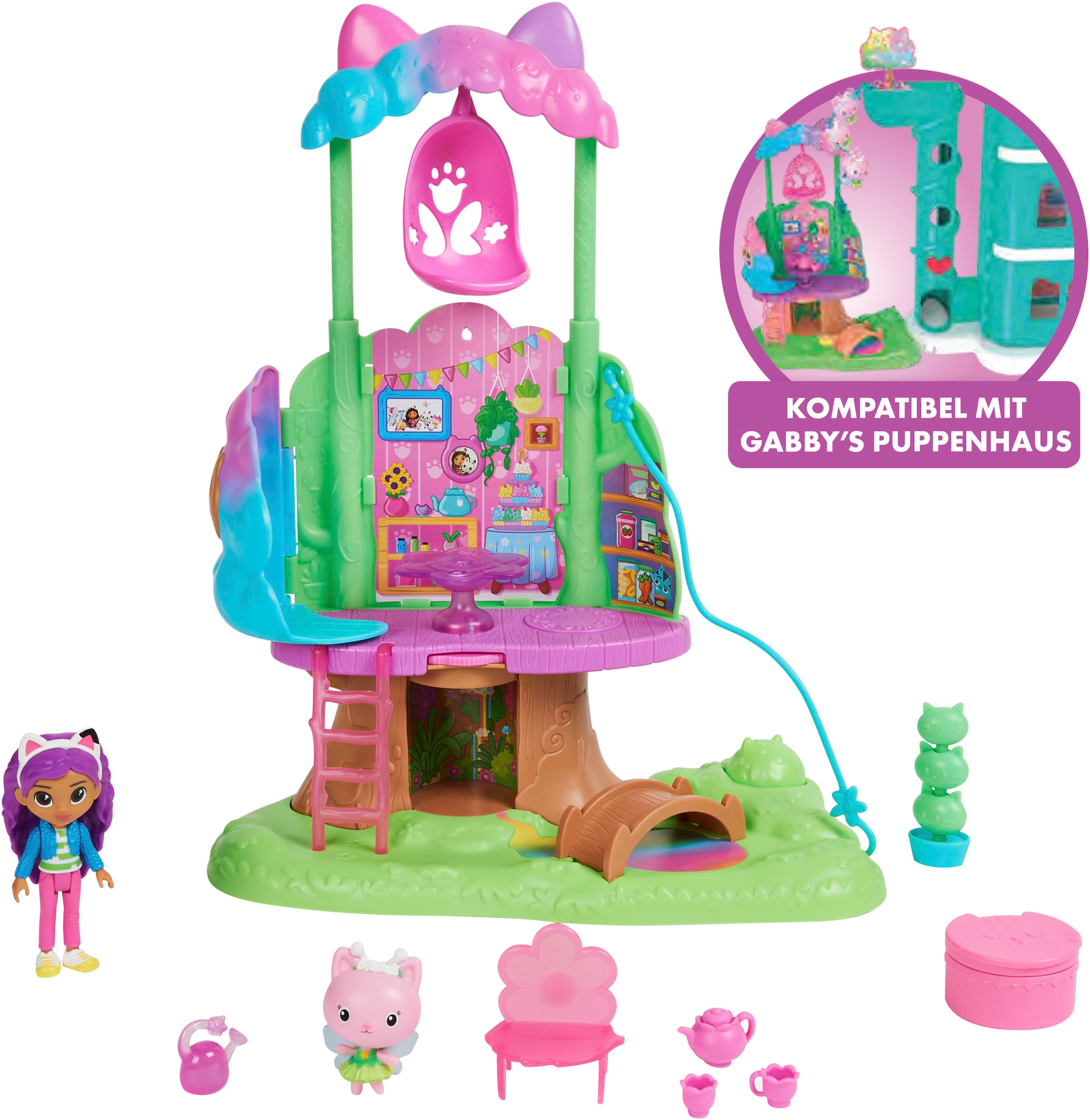 Spin Master Spielwelt »Gabby's Dollhouse – Kitty Fairy's Garten Spielset«