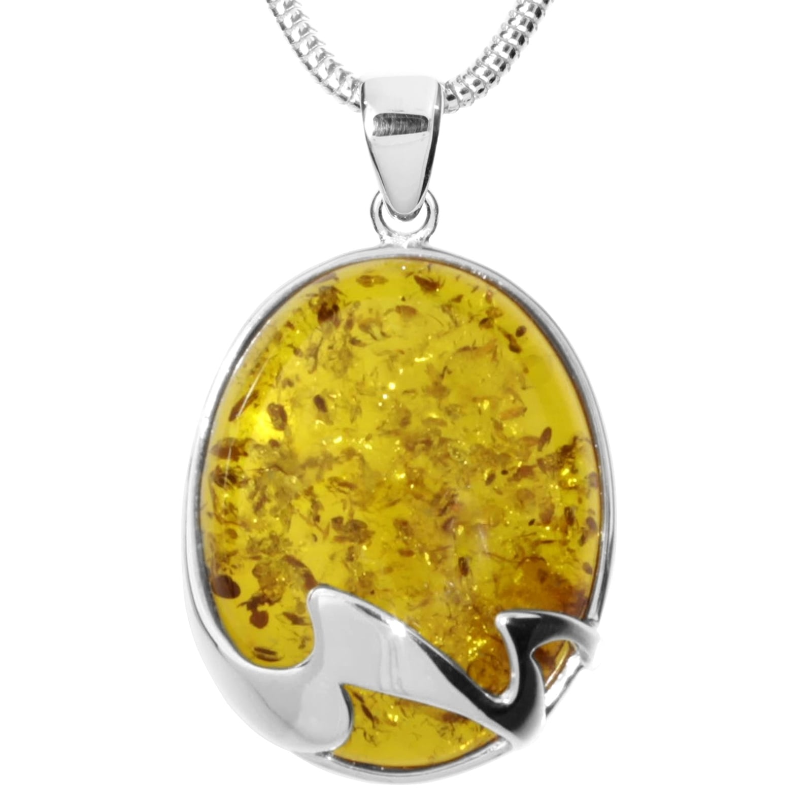 Kette mit Anhänger OSTSEE-SCHMUCK "Ostsee-Schmuck Kette mit Anhänger Wencke" Gr. 60, silber, Halsketten, Damen, 60cm, Silber 925 (Sterlingsilber), L: 42