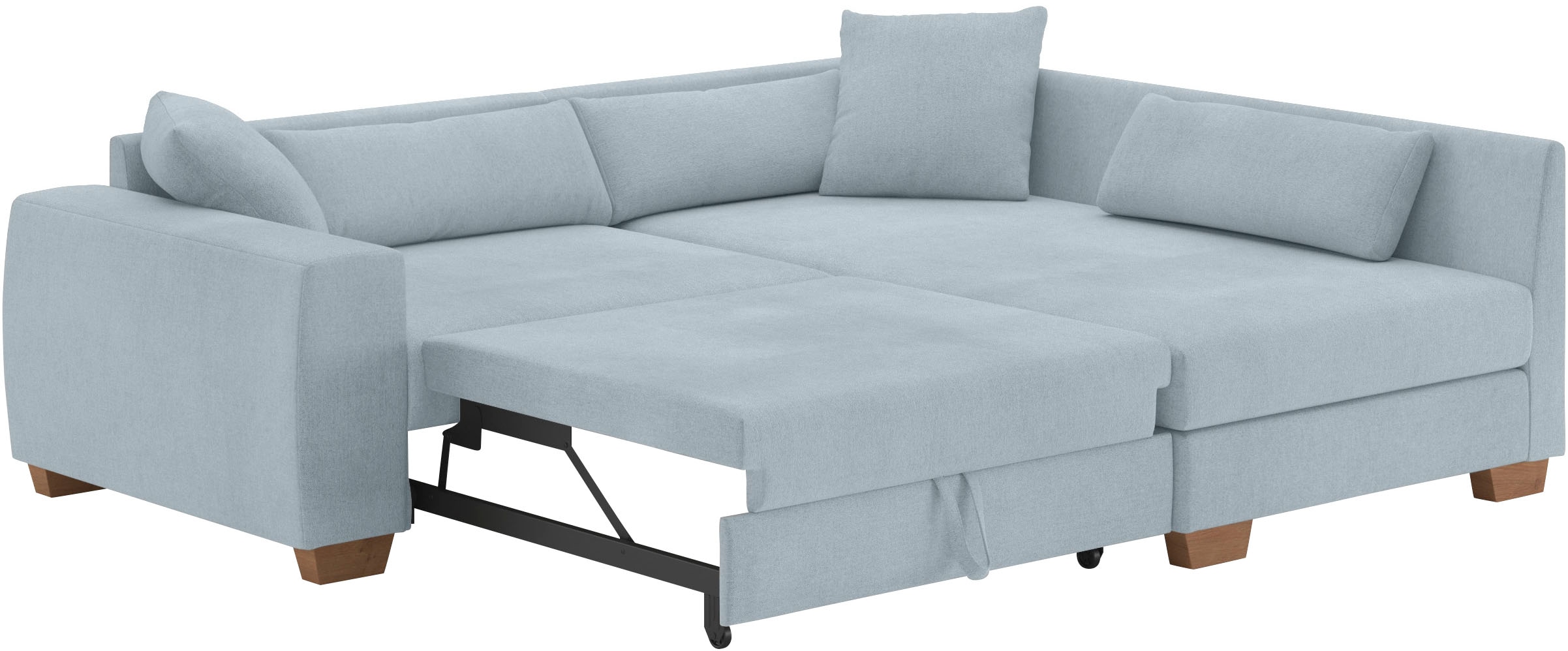 Thumbnail - Mr. Couch Ecksofa "Hilla L-Form, bis 140 kg belastbar" mit Taschenfederkern, wahlweise mit Bettfunktion