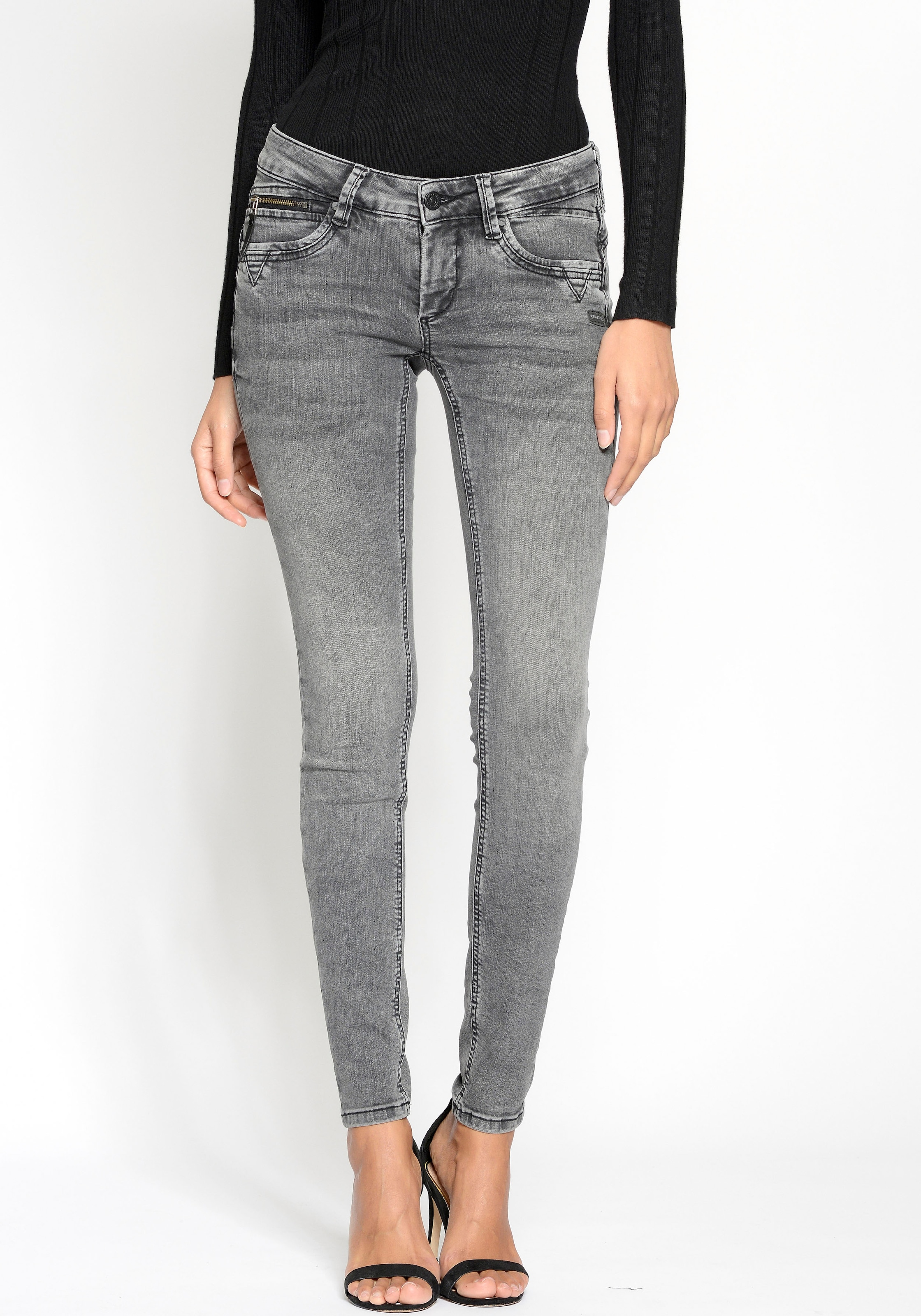 bestellen für | BAUR der an Zipper-Detail GANG Coinpocket Skinny-fit-Jeans »94Nikita«, mit