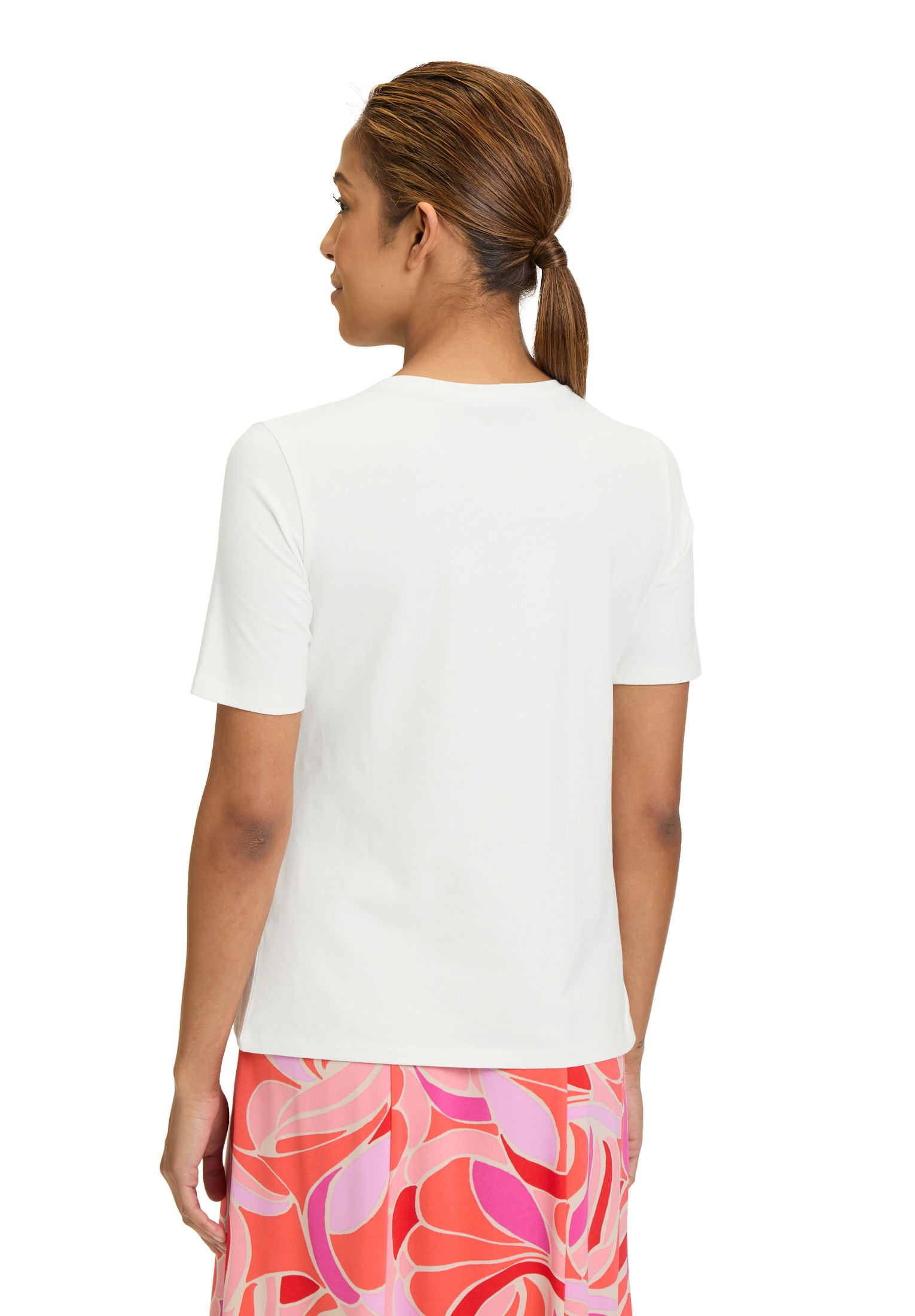 Betty Barclay Kurzarmshirt »Betty Barclay Basic Shirt mit Aufdruck«, (1 tlg.), Glitzersteine