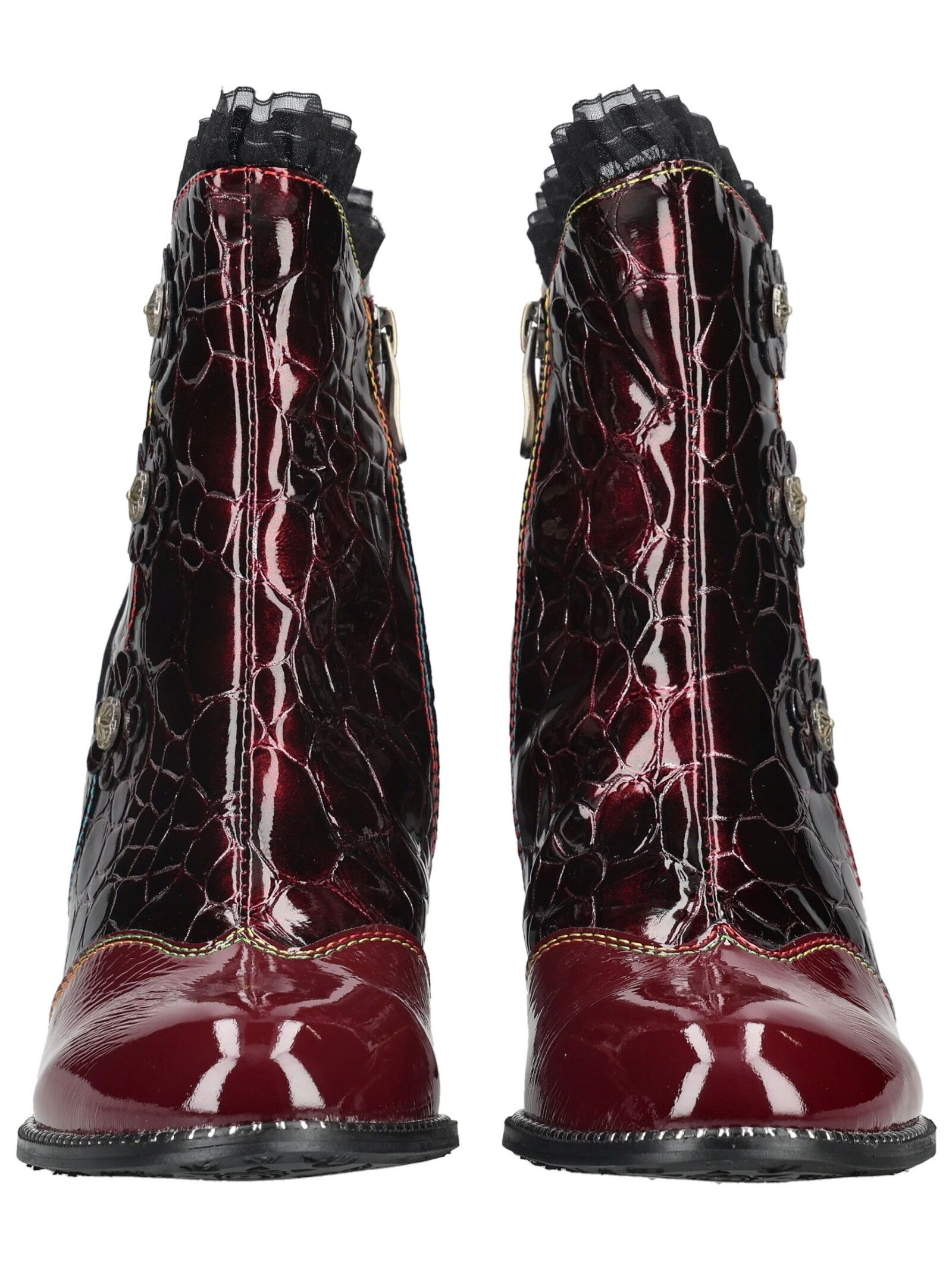LAURA VITA High-Heel-Stiefelette »LAURA VITA Stiefelette Leder/Textil«