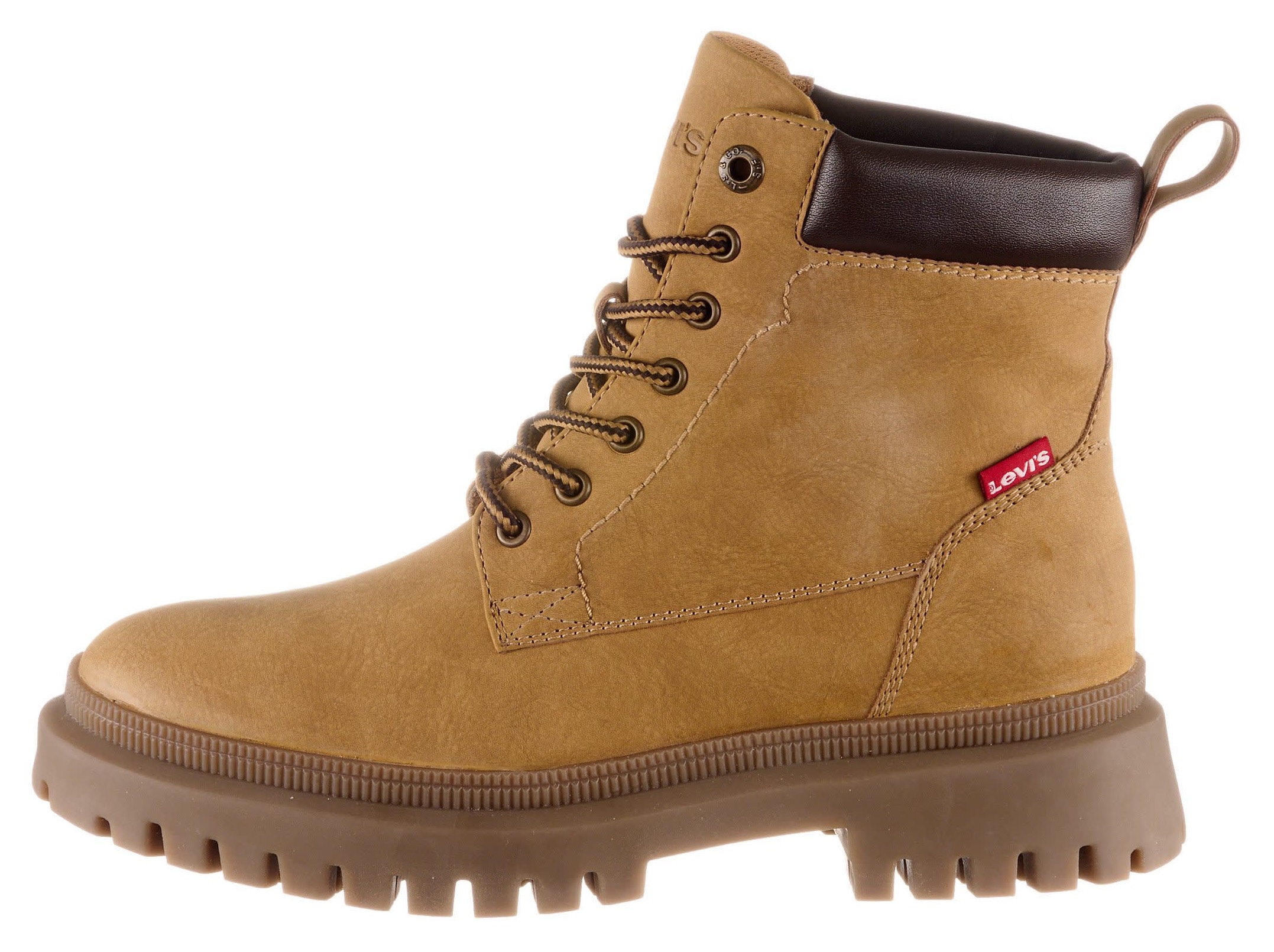 Levis Schnürboots "Lennox", Blockabsatz, Schnürstiefelette, Boots, gepolsterter Schaftrand