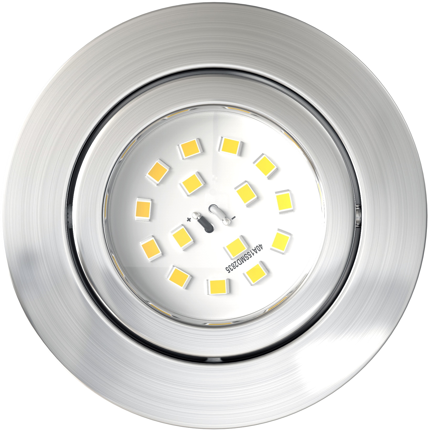 B.K.Licht LED Einbauleuchte 5er-Set,  LED-Modul 5,5 Watt, 470 Lumen, 3.000 Kelvin, über Lichtschalter in drei Stufen dimmbar, schwenkbar, IP23
