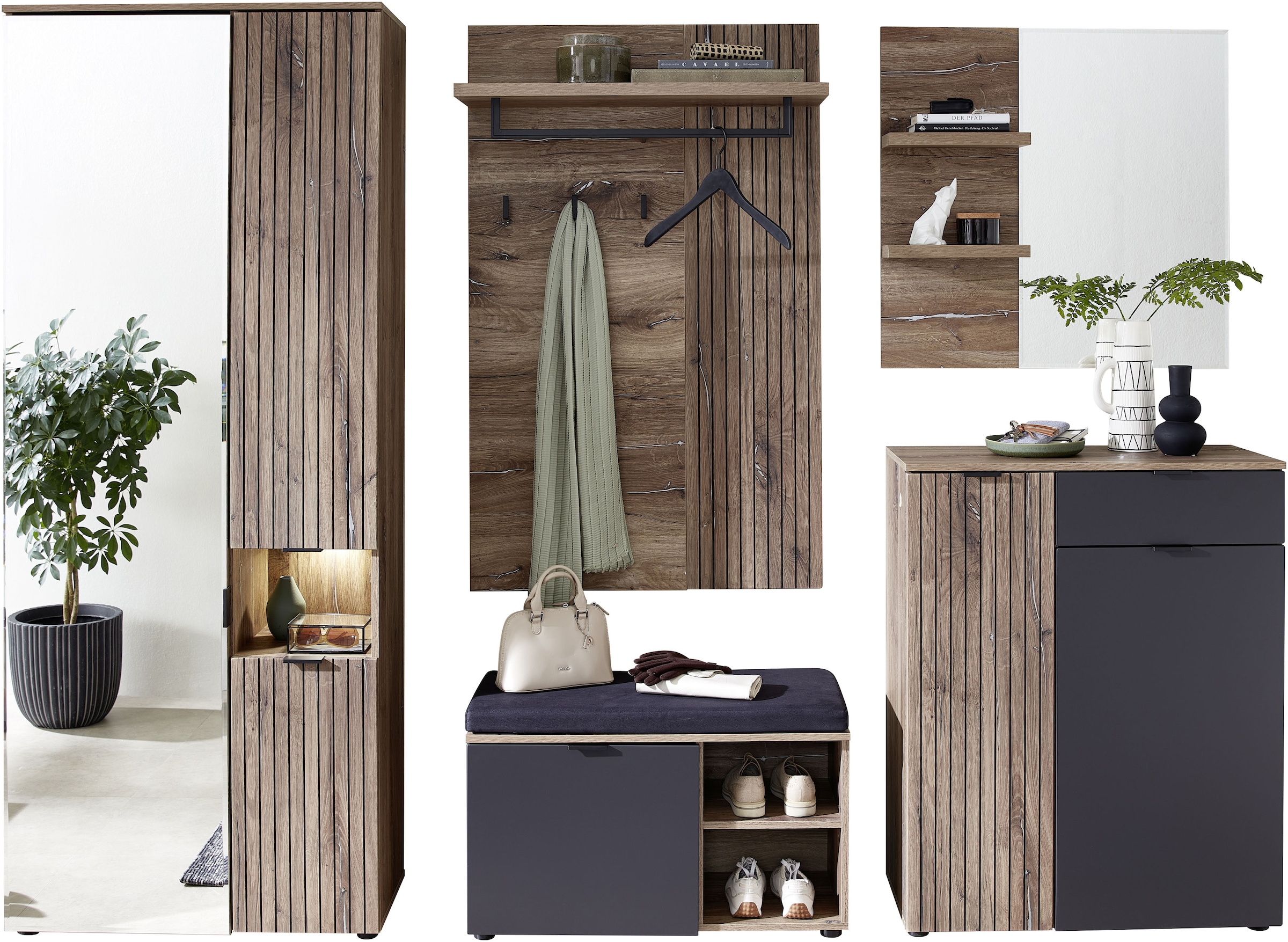 Innostyle Garderobenschrank "LINEA Garderoben Set,besteht aus 5 Typen, 266x günstig online kaufen