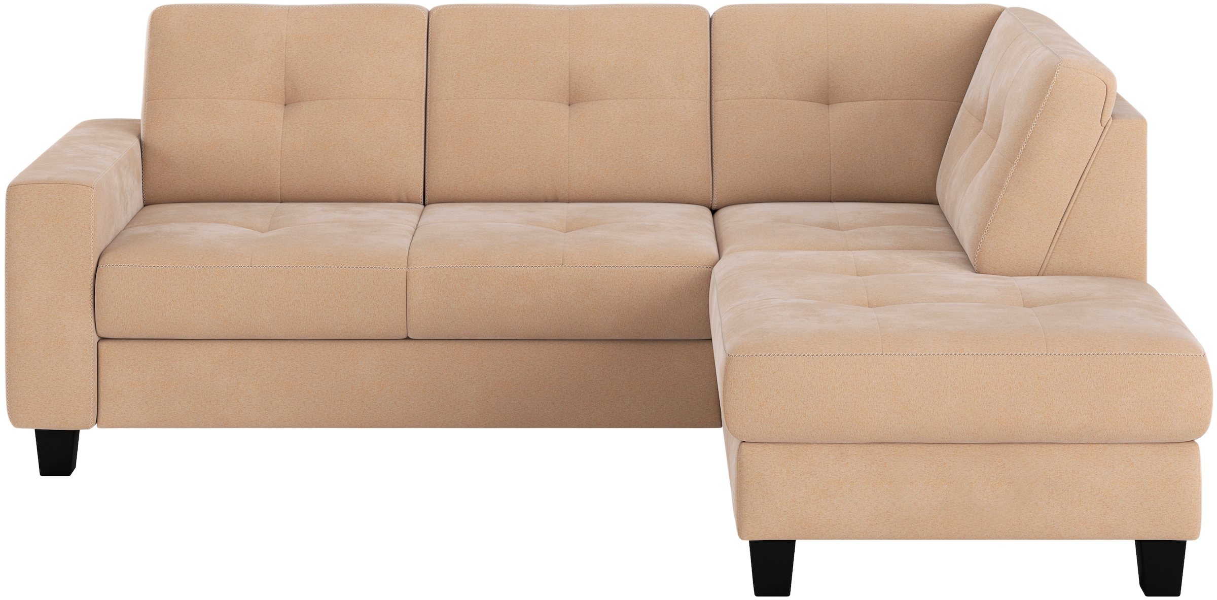 Places of Style Ecksofa »Varese«, Kreuznaht in beige