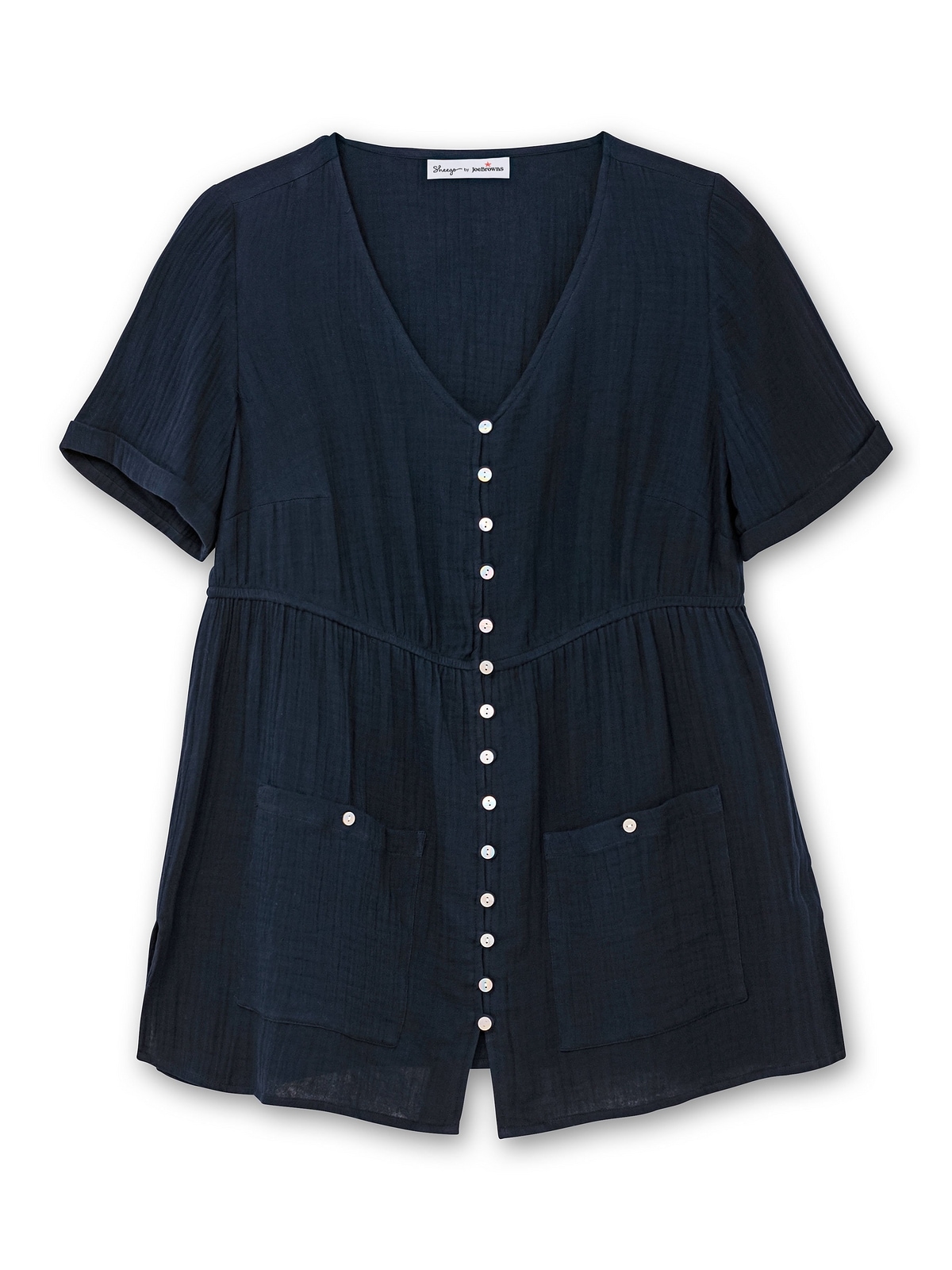 sheego by Joe Browns Longbluse »Große Größen«, mit Knopfleiste und Taschen