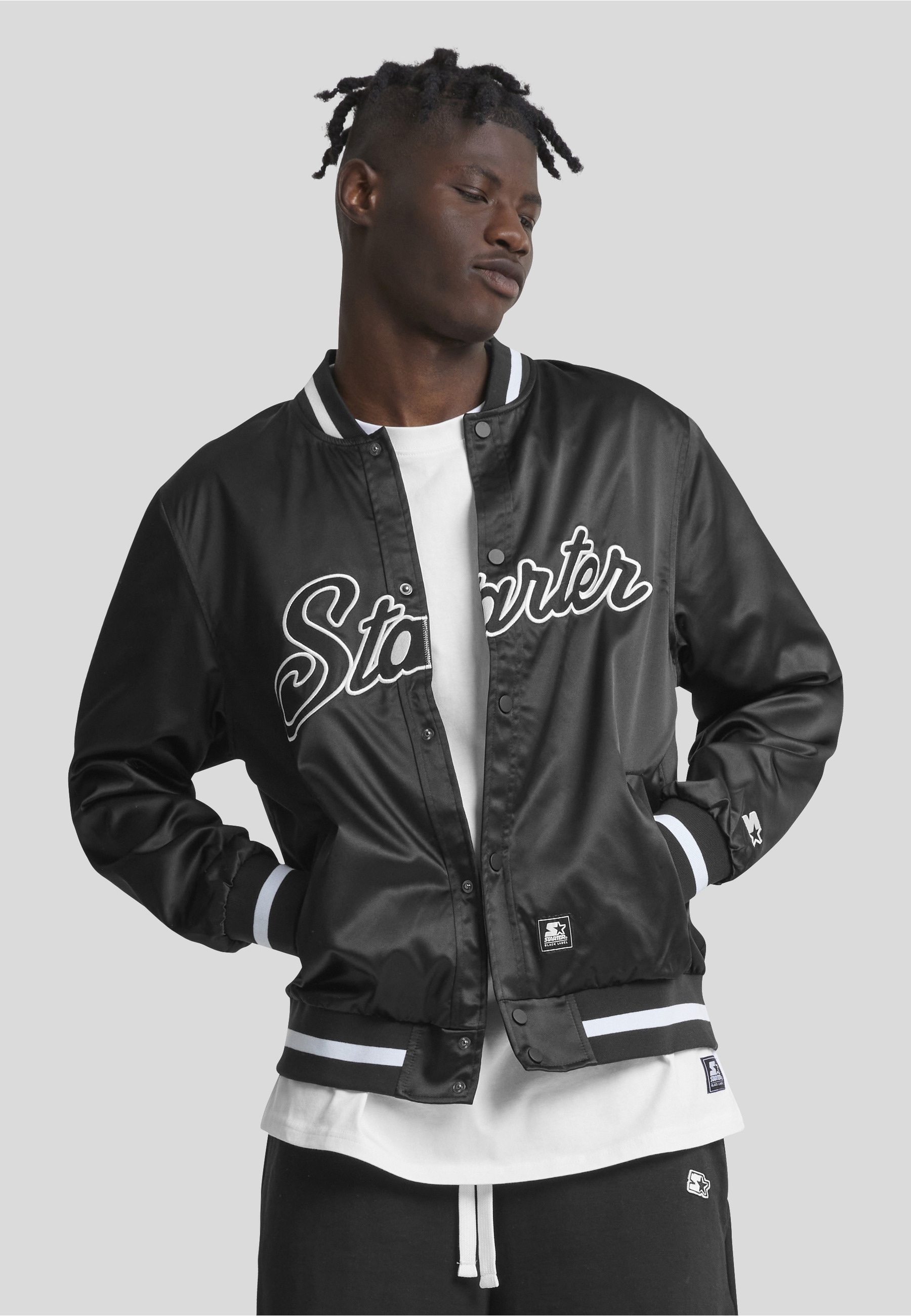 Starter Black Label Collegejacke »Starter Black Label Herren Starter Satin College Jacket« 1 Stk. tlg. ohne Kapuze