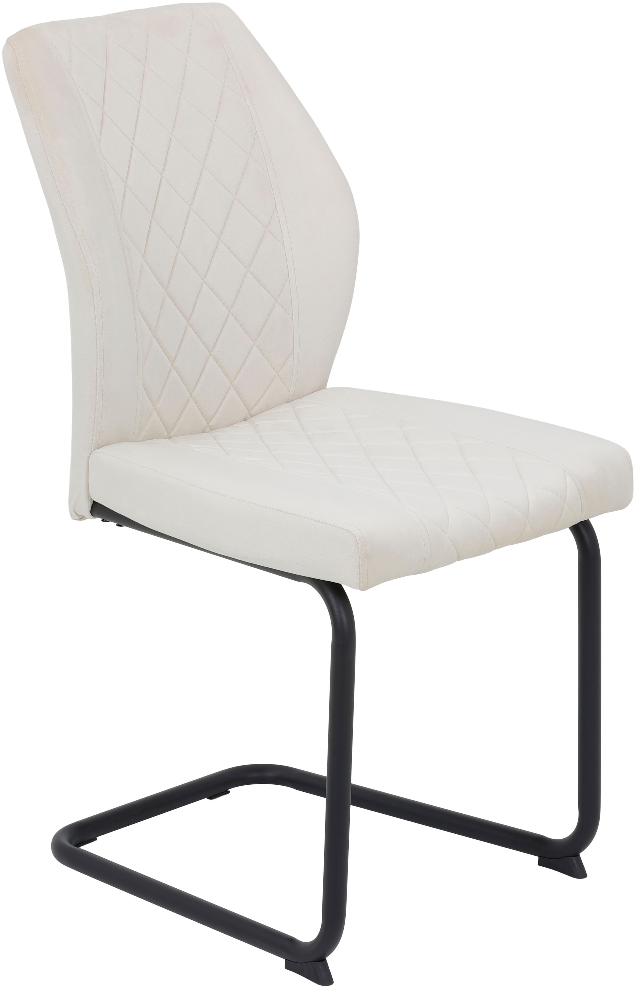 HELA Freischwinger »OSLO«, (Set), 4 St., Microfaser-Samtvelours, Freischwinger,Rautensteppung,Microfaser Samtvelour,140kg belastbar