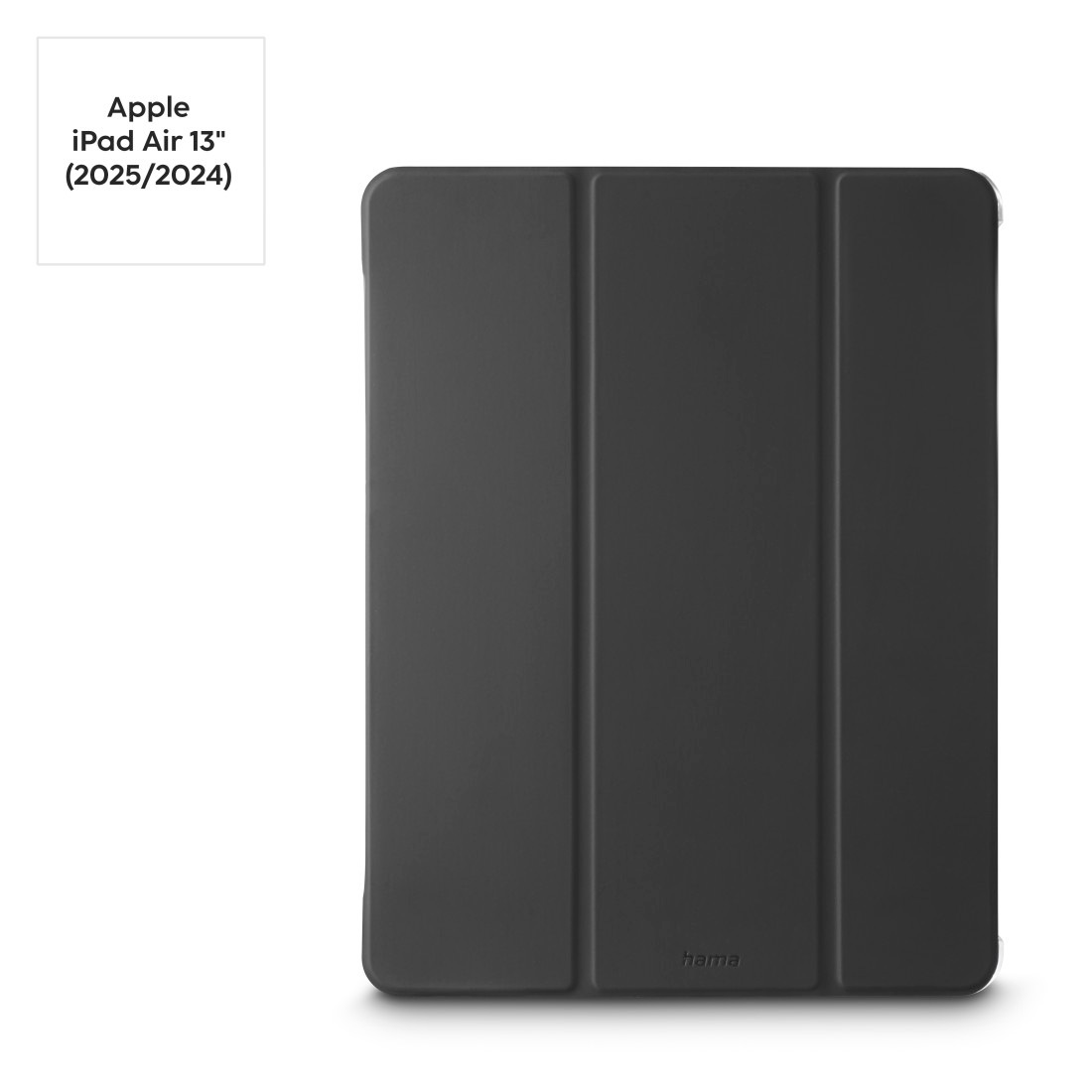 HAMA Tablet-Hülle "Tablet-Hülle f. iPad Air 13", Standfunktion, transparente Rückseite", Tabletschwarz, Hüllen, Standfunktion, transparentes