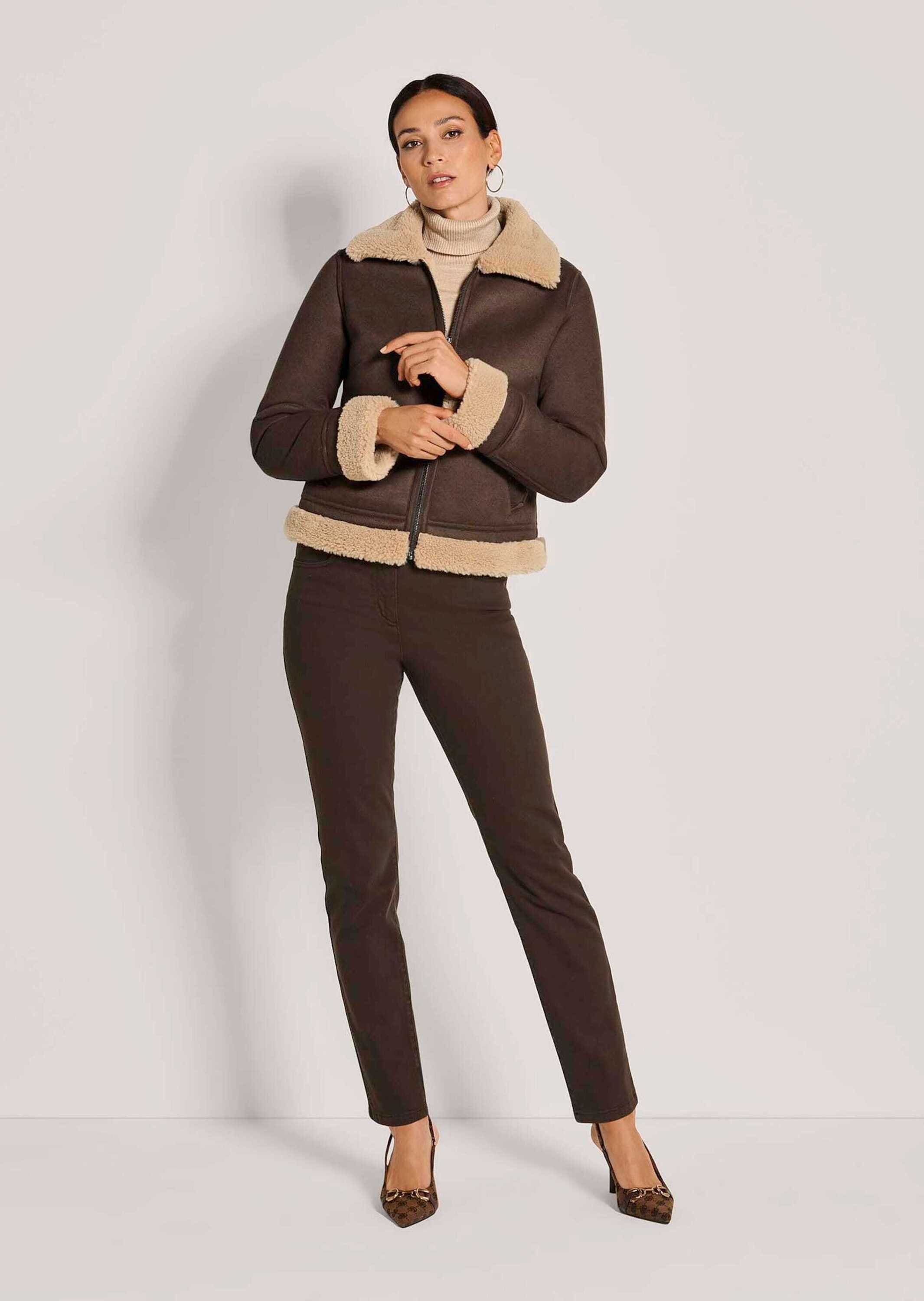 MADELEINE Kurzjacke »Jacke Aviatorjacke mit Teddyfell«