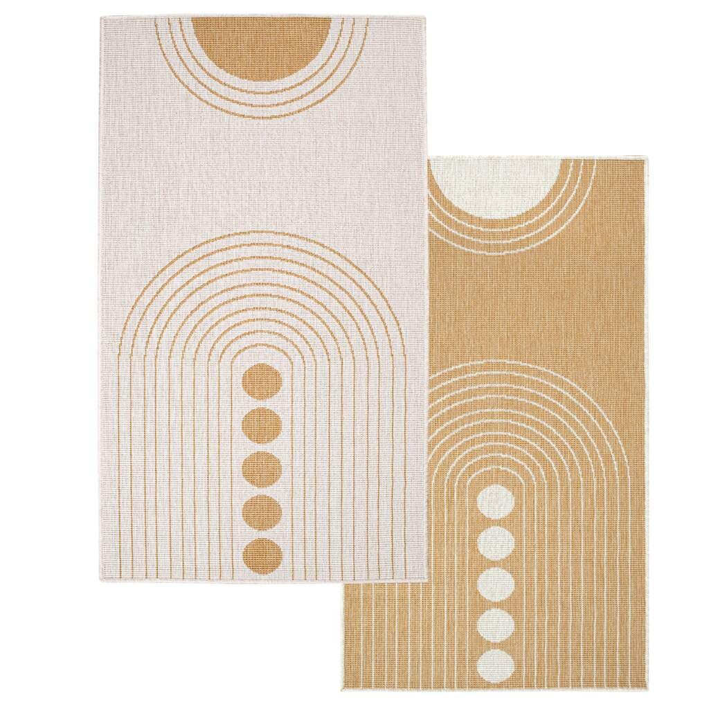 Carpet City Outdoorteppich »DUO RUG 5739«, rechteckig, 5 mm Höhe, Wendeteppich Wetterfest In- & Outdoor, Balkon, Terrasse, Wohnzimmer