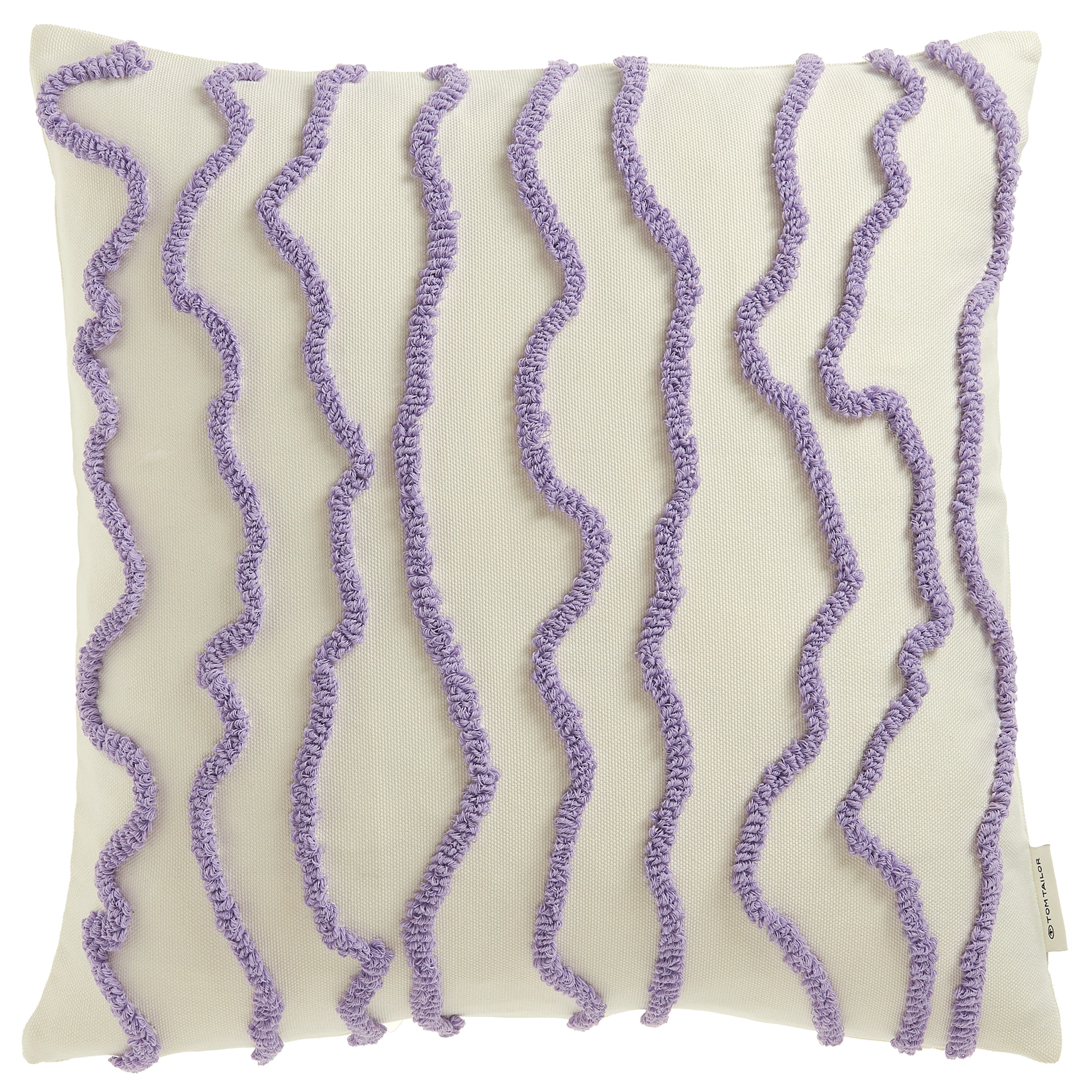 TOM TAILOR HOME Dekokissen "Wavy" bestickt, mit hohem Baumwollanteil
