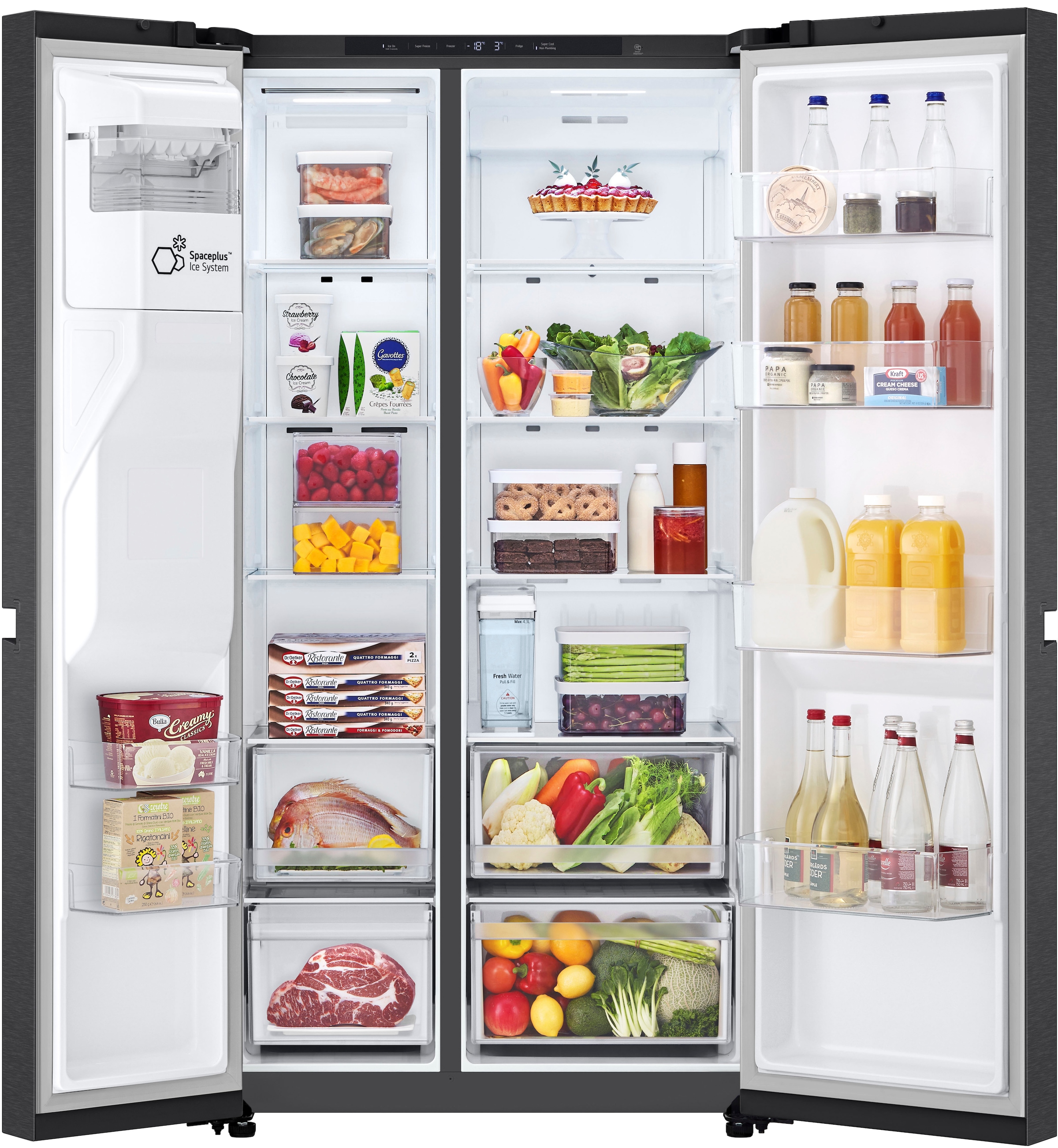 LG Side-by-Side »GSLC41EPPE« 179 cm hoch 91,3 cm breit Total No Frost, LINEARCooling, Multi-Airflow, Integrierter Wassertank