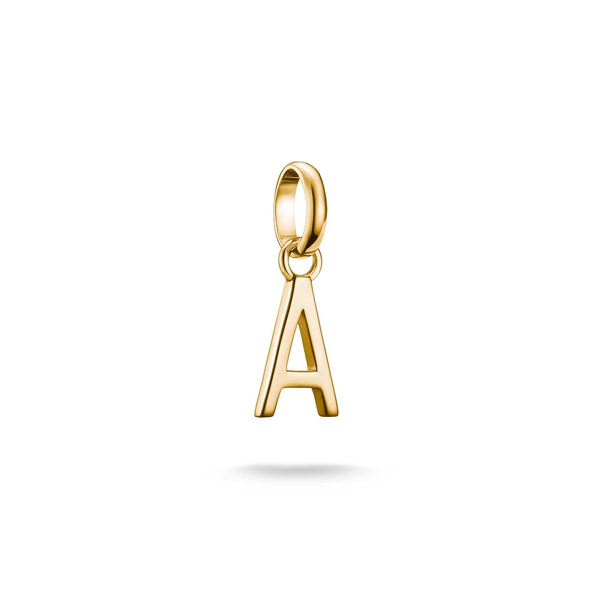 THOMAS SABO Damen Charm Buchstabe "Charm Alphabet/Buchstabe - Connect", A, gold, Silber 925 (recycelt), Charms
