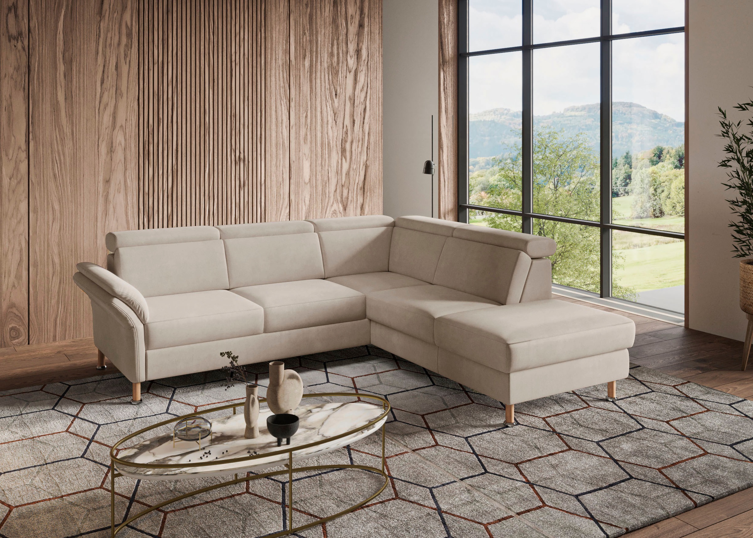 Home affaire Ecksofa »Calypso L-Form«, mit Relaxfunktion motorisch im Sofa 2,5- Sitzer