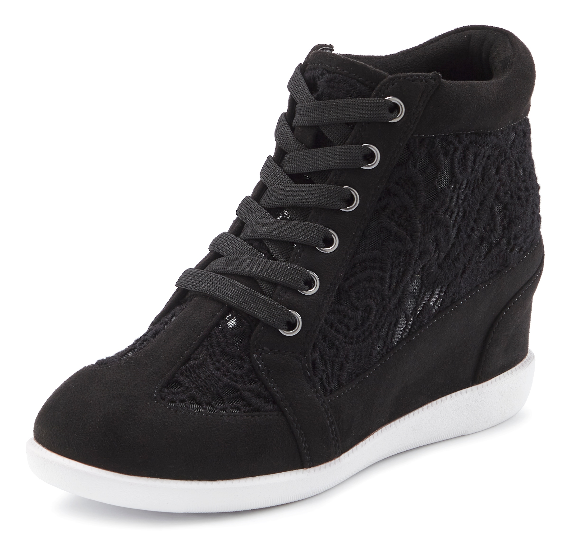 LASCANA Sneaker "Freizeitschuh,", mit innenliegendem Keilabsatz und Spitzen günstig online kaufen