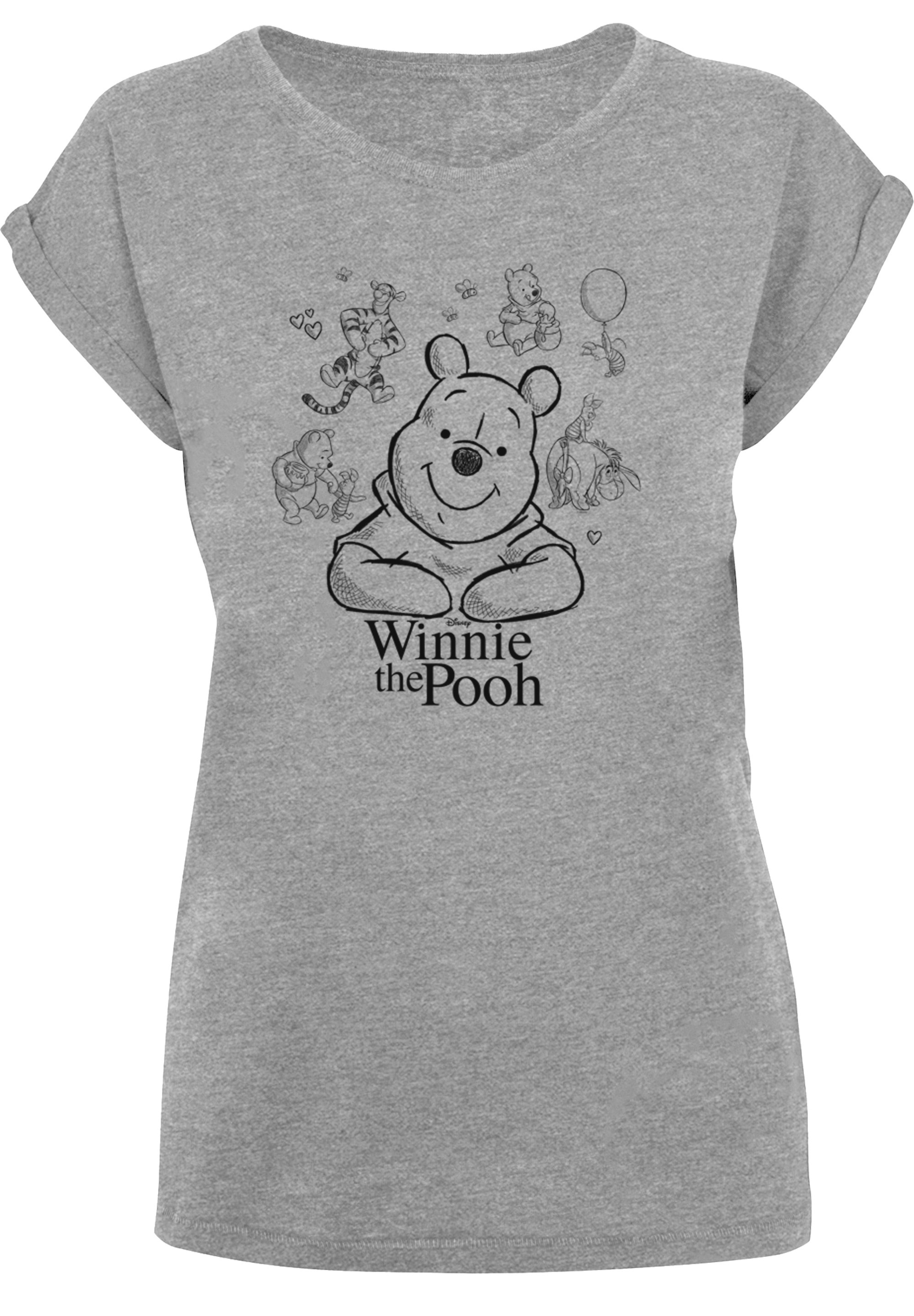 F4NT4STIC T-Shirt »Winnie Puuh Der Bär Collage Sketch«, Print bestellen |  BAUR