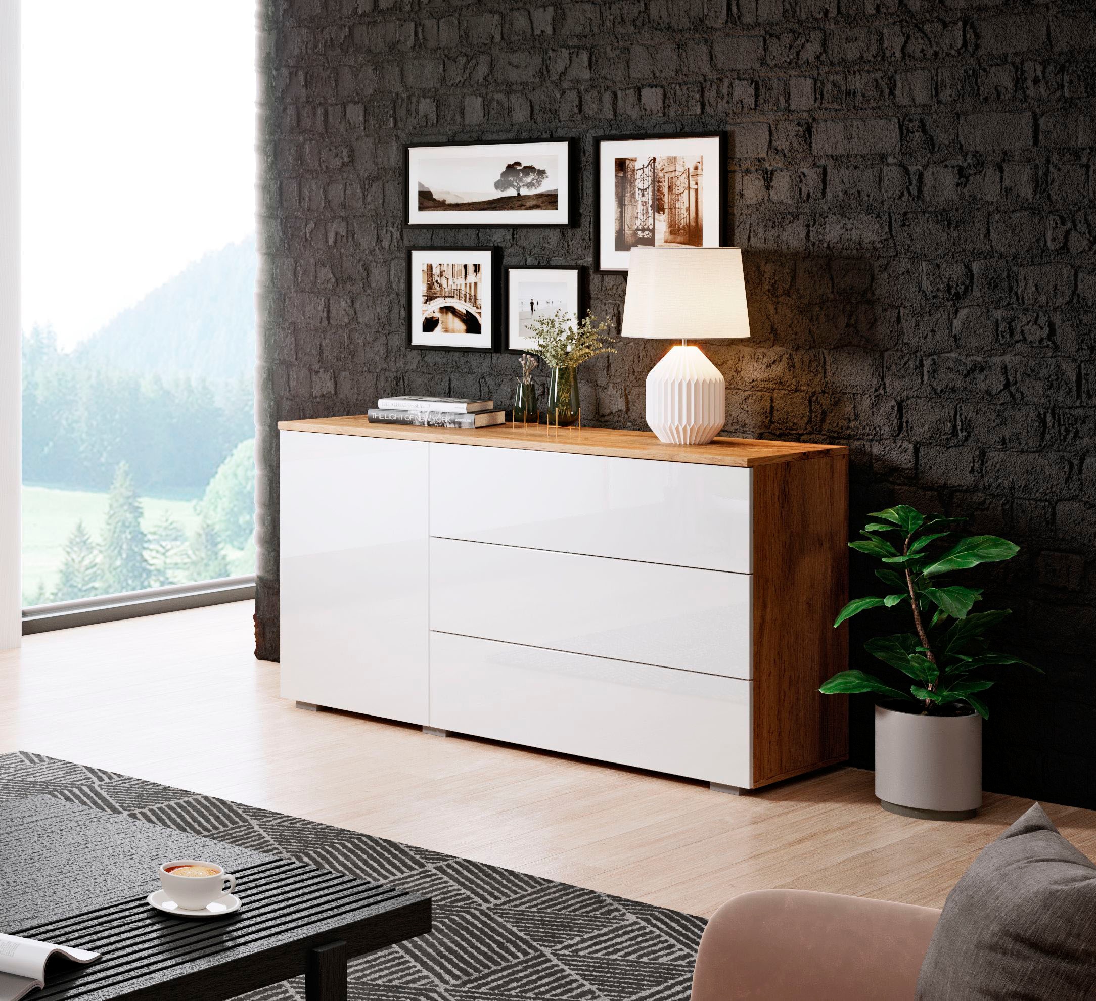 INOSIGN Sideboard "PARIS" 1 Stk. tlg. Moderne 110cm breite grifflose Kommod günstig online kaufen