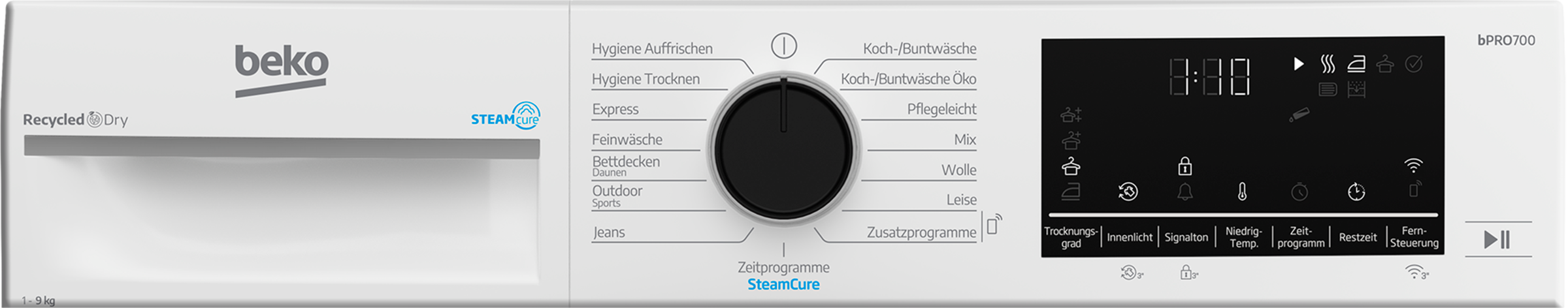 BEKO Wärmepumpentrockner "B7T89209", Energieeffizienz: A (A-G), weiß, B:59,8cm H:84,6cm T:67,2cm, Trockner, Die AquaWave Trommel bewegt die Wäsche sanft und effektiv 2