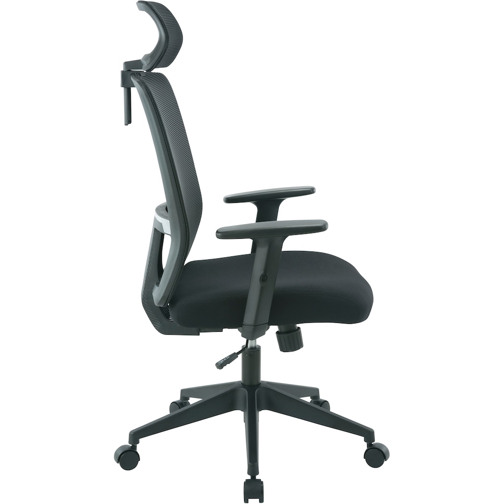 INOSIGN Bürostuhl »Tallard, Mesh Schreibtischstuhl, ergonomische Ausstattung«, Netzstoff, verstellbare Kopfstütze, Lumbalstütze & Armlehnen
