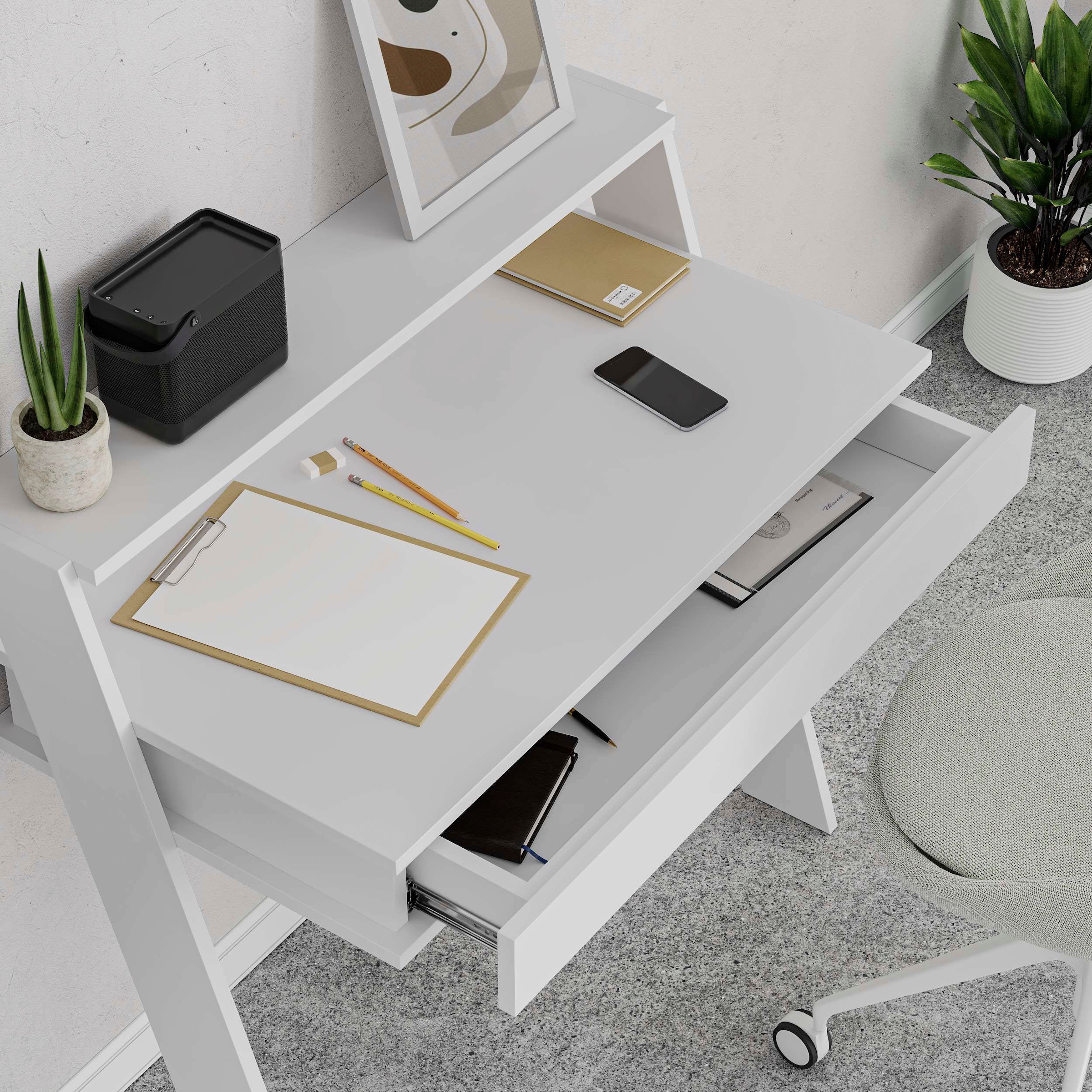 Decortie Schreibtisch »COWORK SCHREIBTISCH«, (Packung, 1 St.), Leichte Montage, Lagerung, Platzsparend