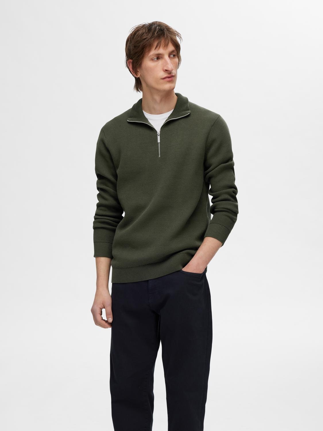 Troyer »SLHDANE LS KNIT STRUCTURE HALF ZIP NOOS«