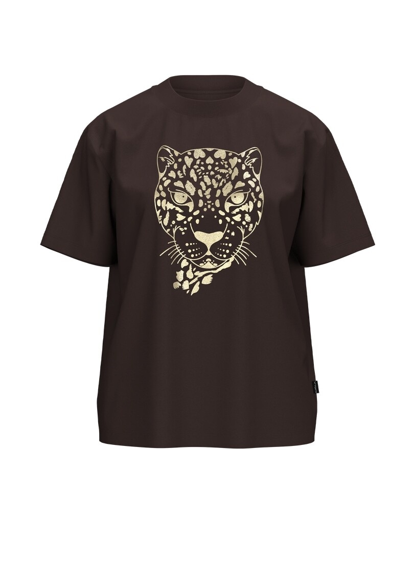 Trigema T-Shirt »TRIGEMA T-Shirt mit Leopoarden Print in Goldoptik« 1